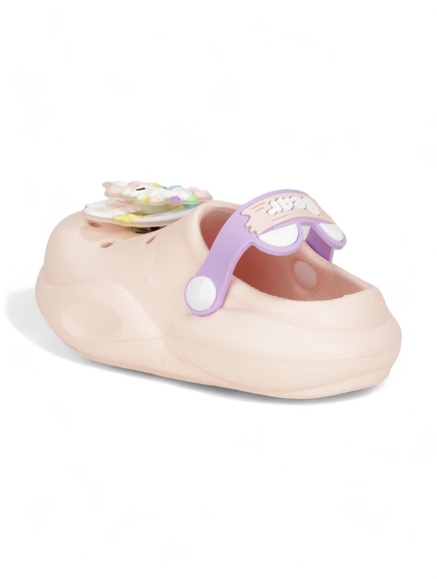 Unicorn Applique Anti-Slip Led Clogs - Pink