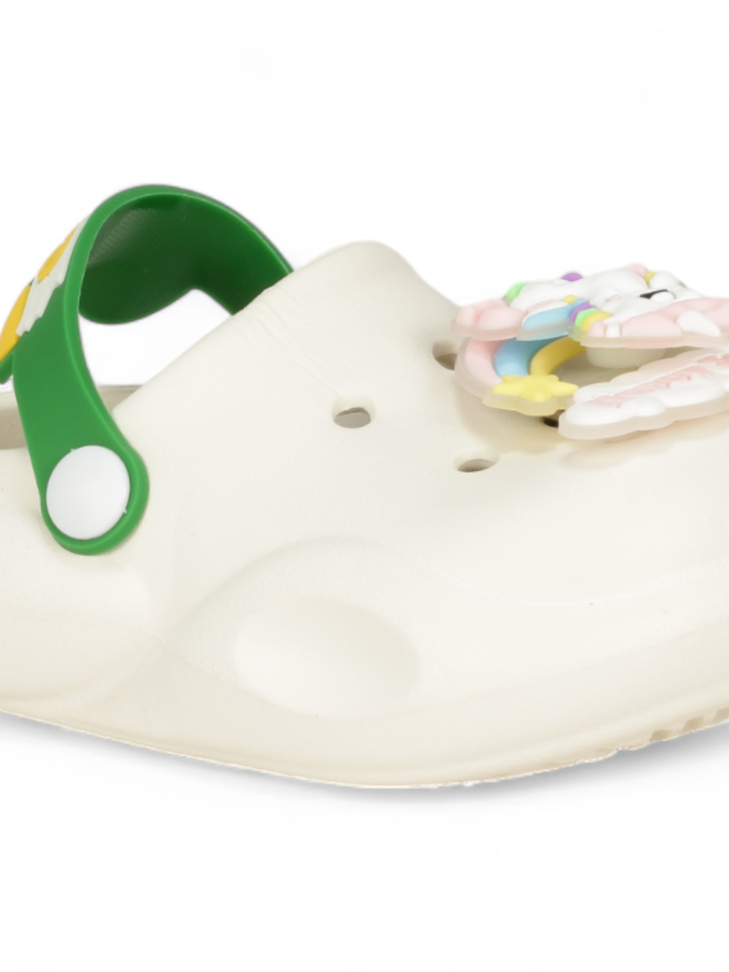 Unicorn Applique Anti-Slip Led Clogs - Cream