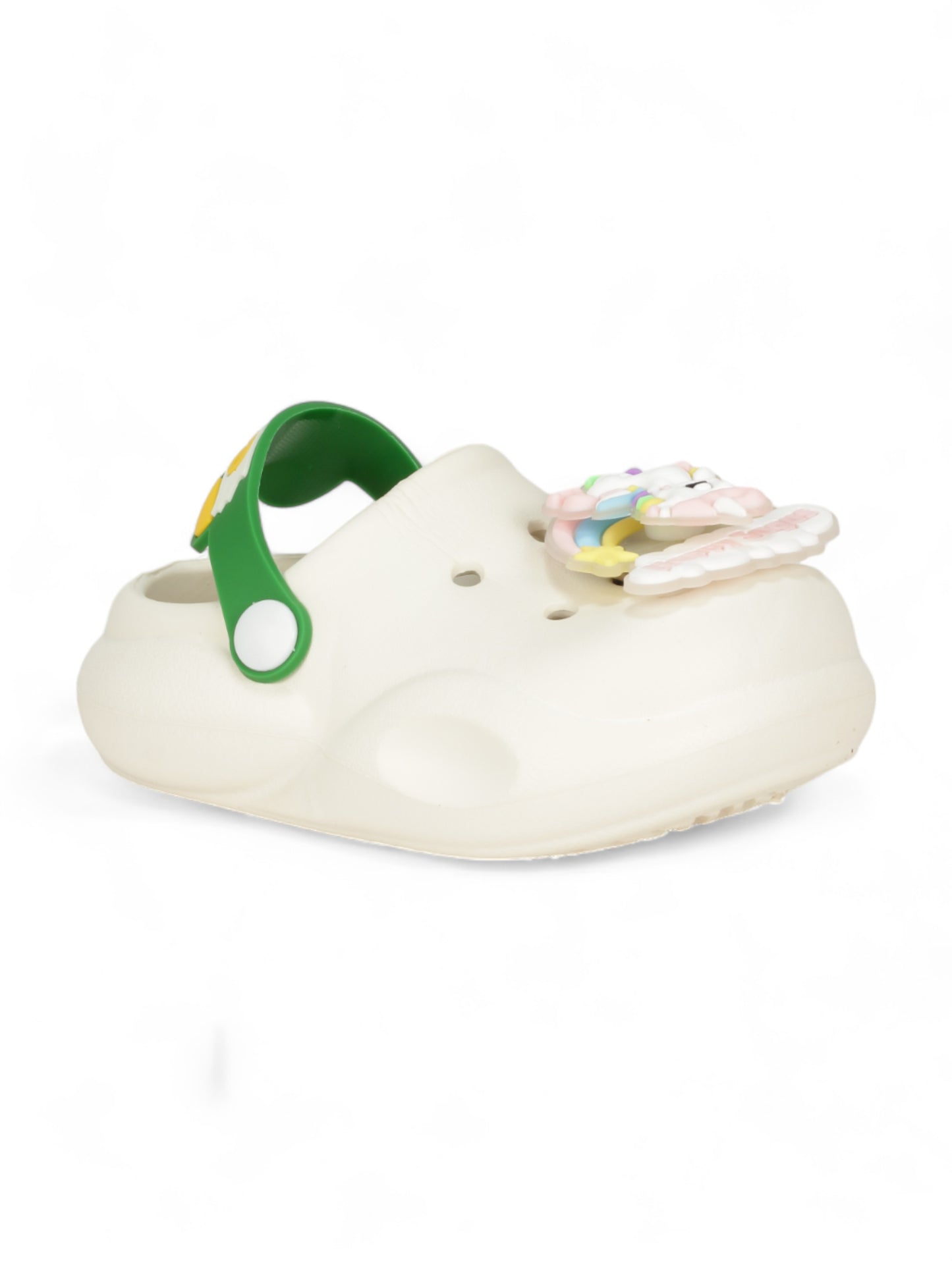 Unicorn Applique Anti-Slip Led Clogs - Cream