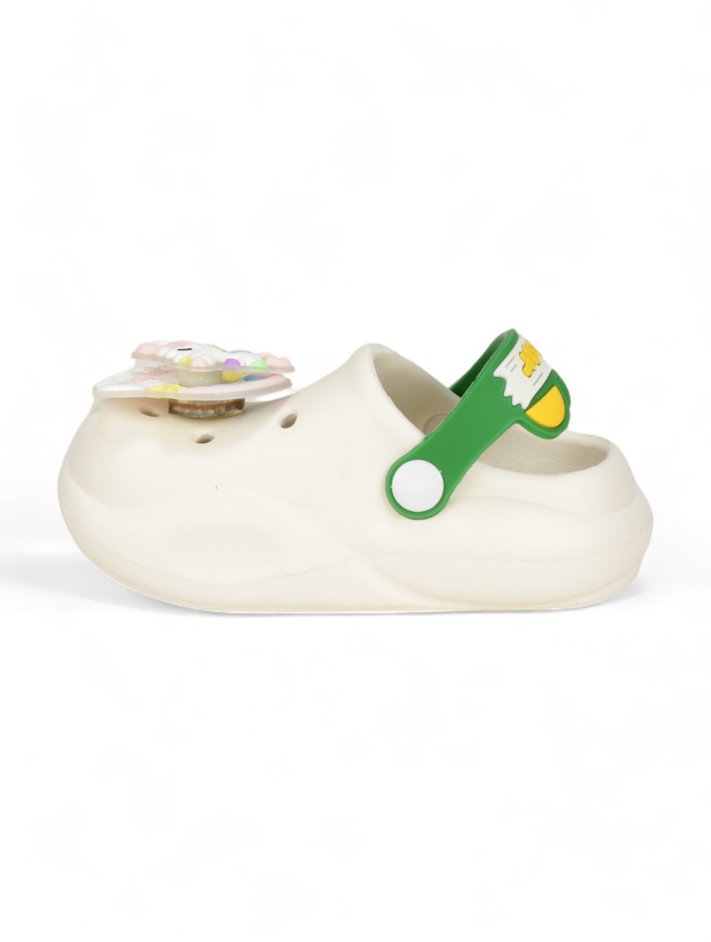 Unicorn Applique Anti-Slip Led Clogs - Cream