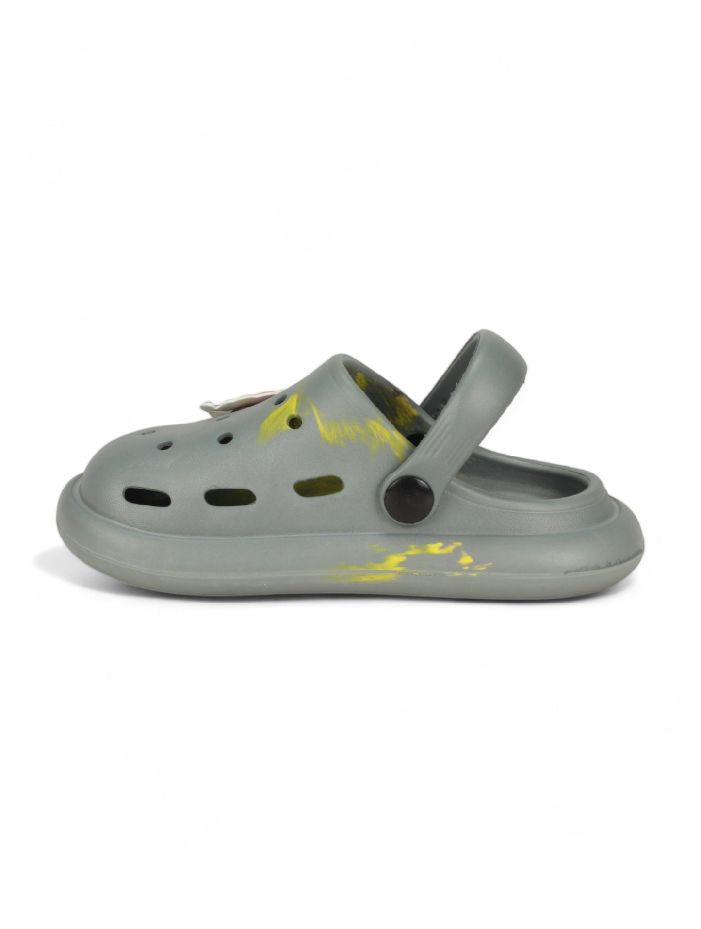 Marble Look Unicorn Applique Anti-Slip Clogs - Grey