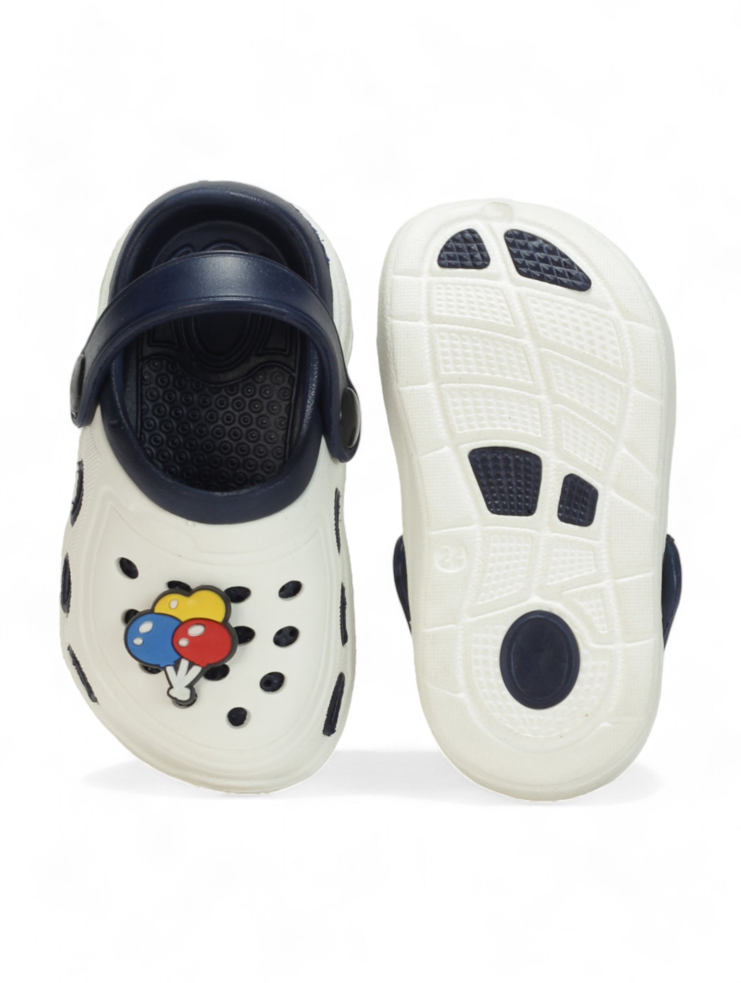 Balloon Applique Anti-Slip Clogs - Cream