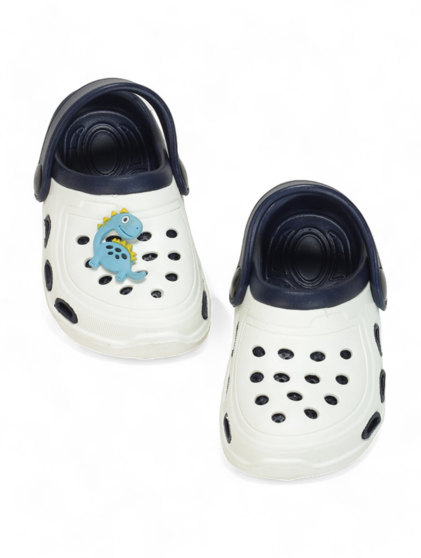 Dinosaur Applique Anti-Slip Clogs - Cream