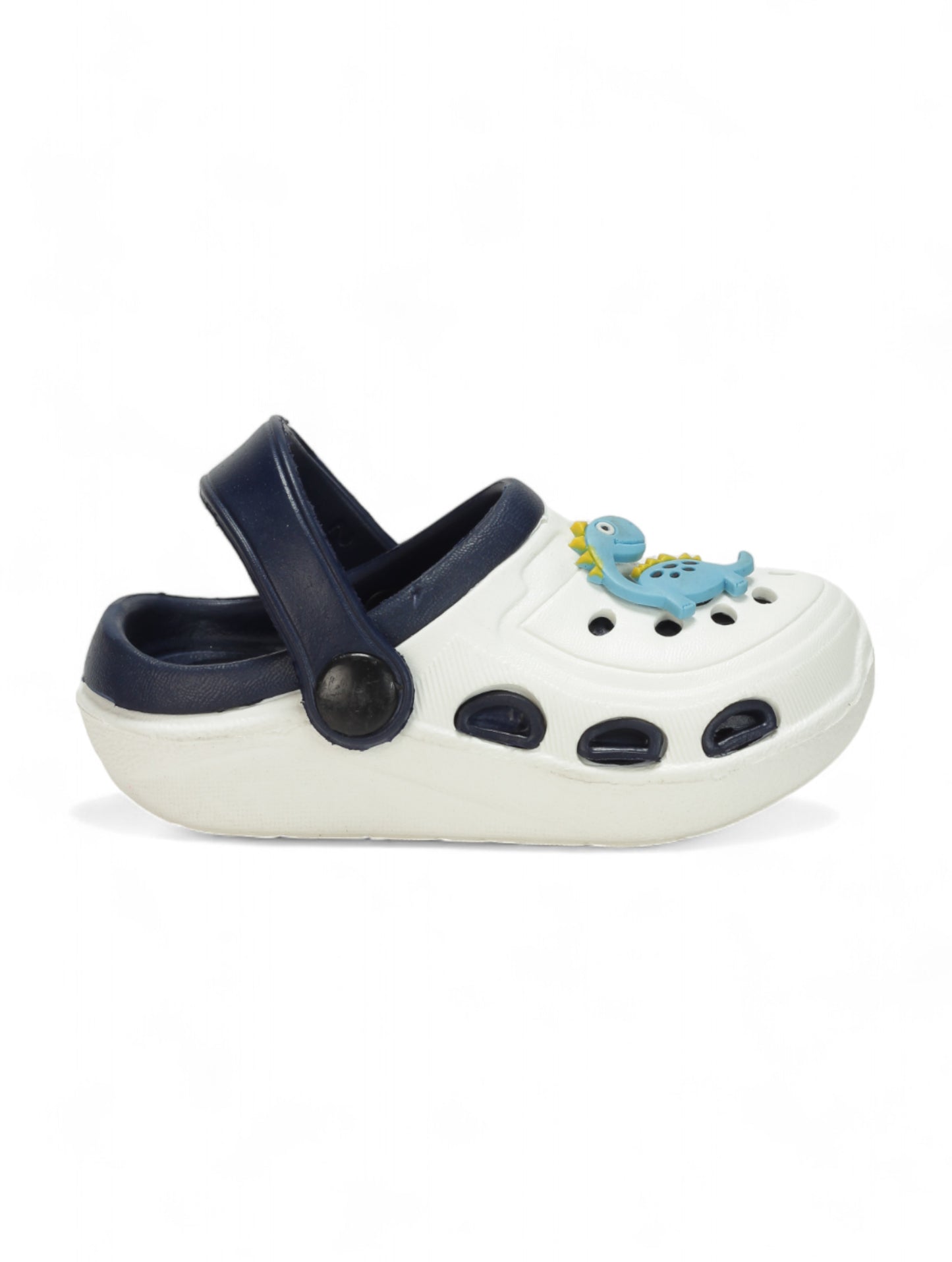 Dinosaur Applique Anti-Slip Clogs - Cream