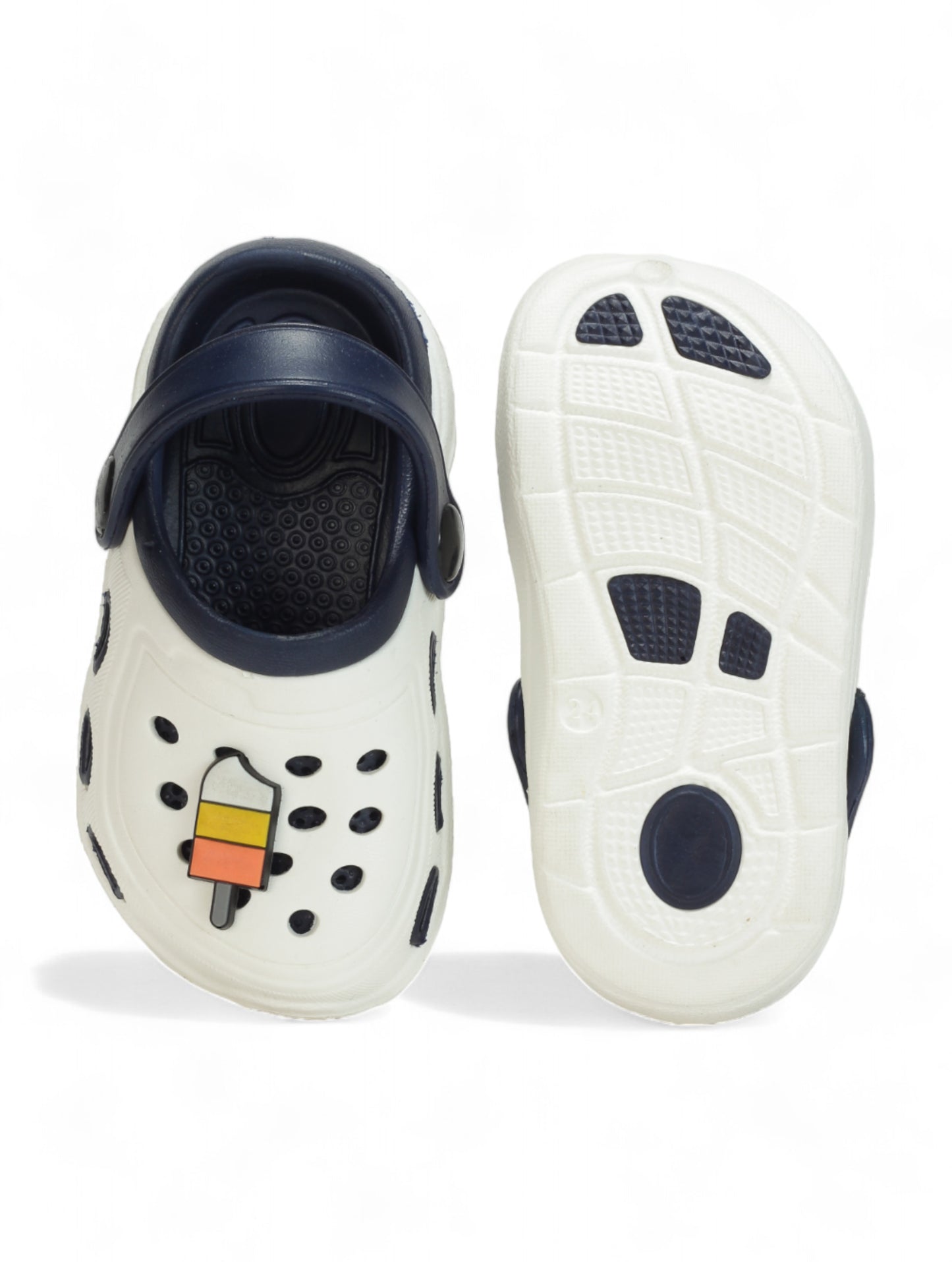 Ice Cream Applique Anti-Slip Clogs - Cream