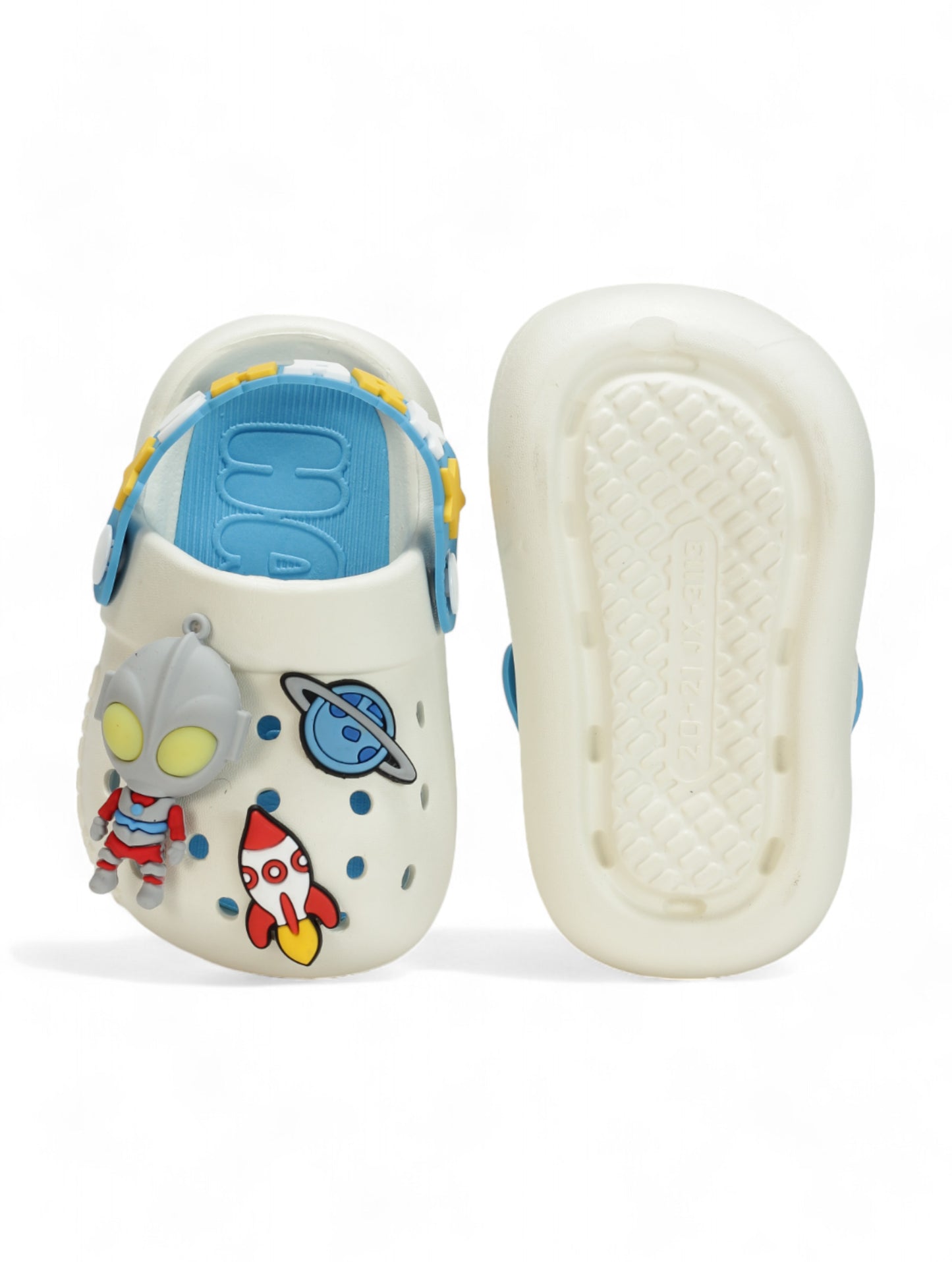 Space Applique Anti-Slip Led Clogs - Cream