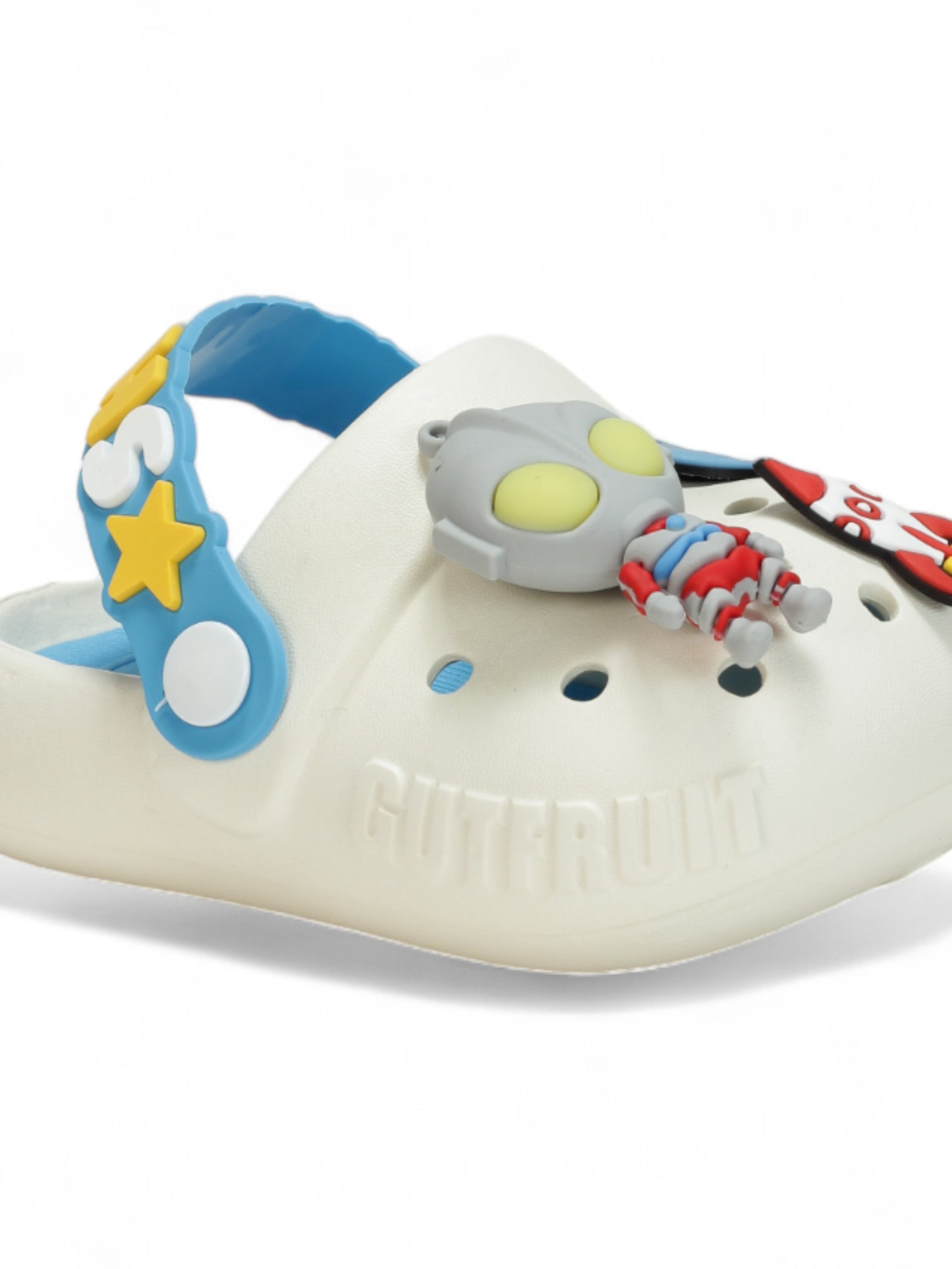 Space Applique Anti-Slip Led Clogs - Cream