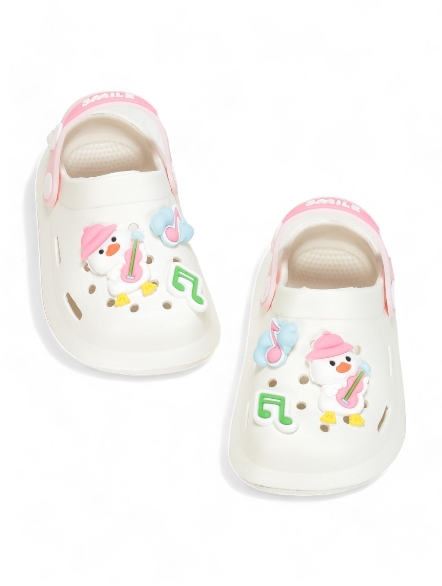 Duck Applique Anti-Slip Clogs - Cream
