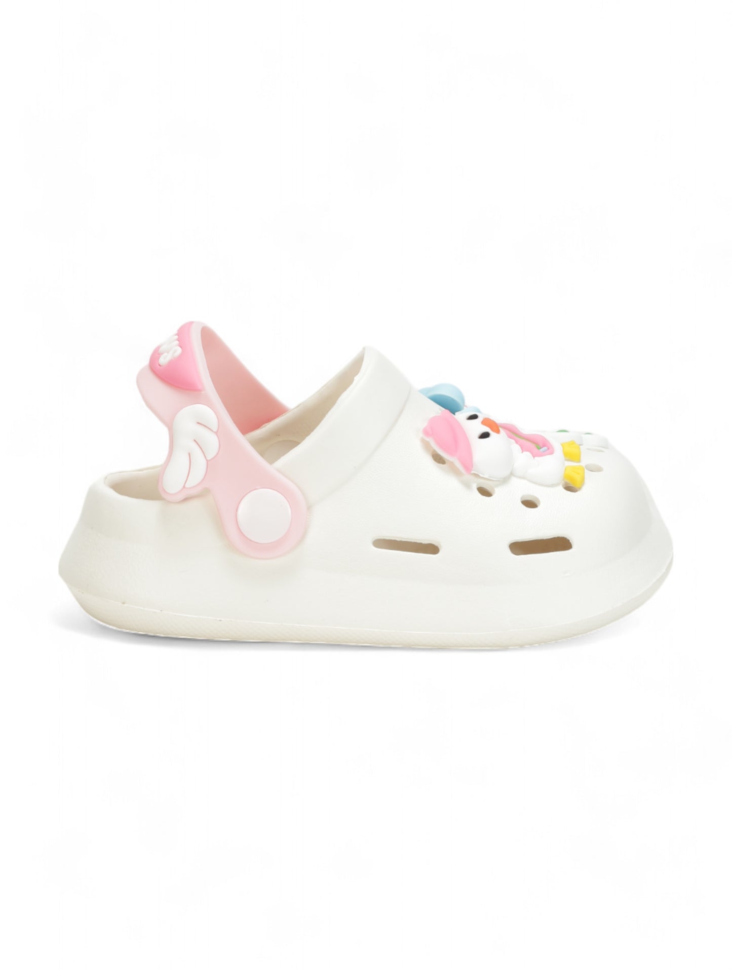 Duck Applique Anti-Slip Clogs - Cream