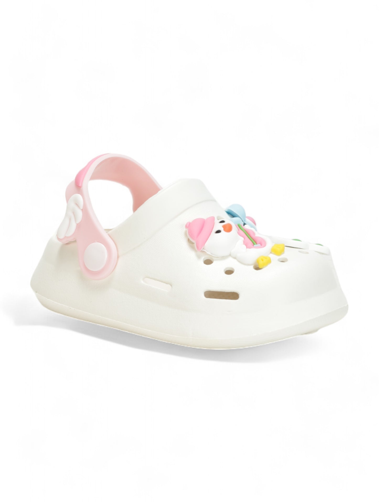 Duck Applique Anti-Slip Clogs - Cream