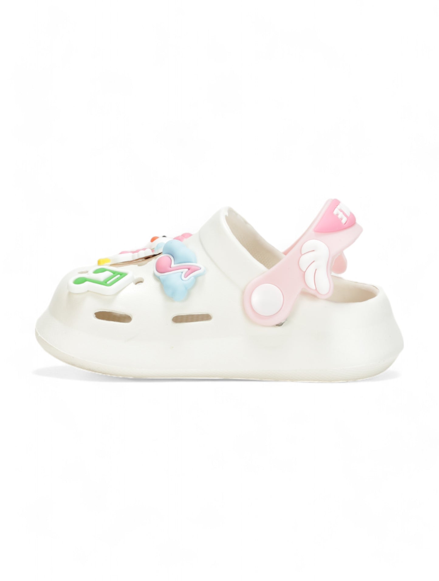 Duck Applique Anti-Slip Clogs - Cream