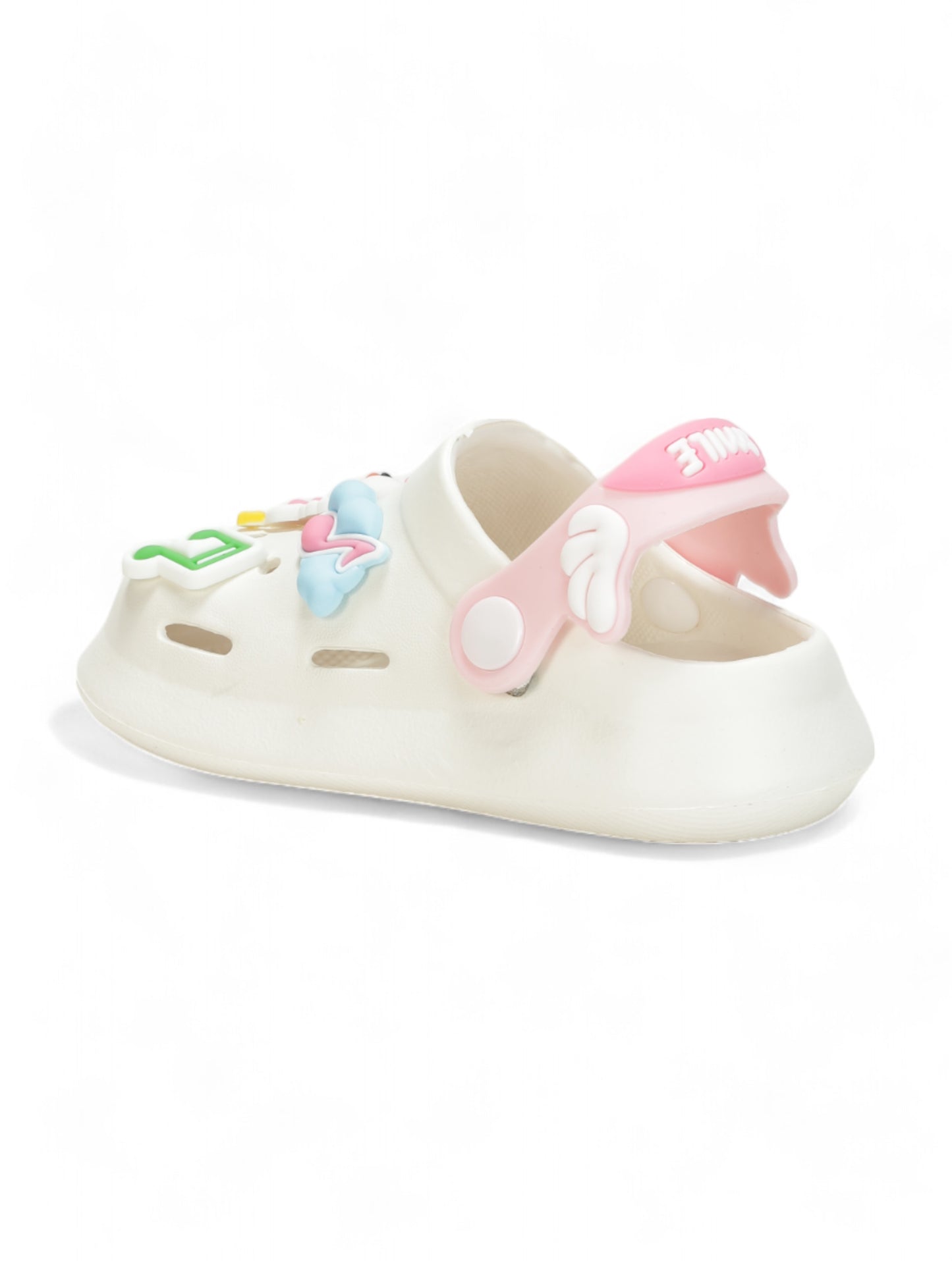 Duck Applique Anti-Slip Clogs - Cream