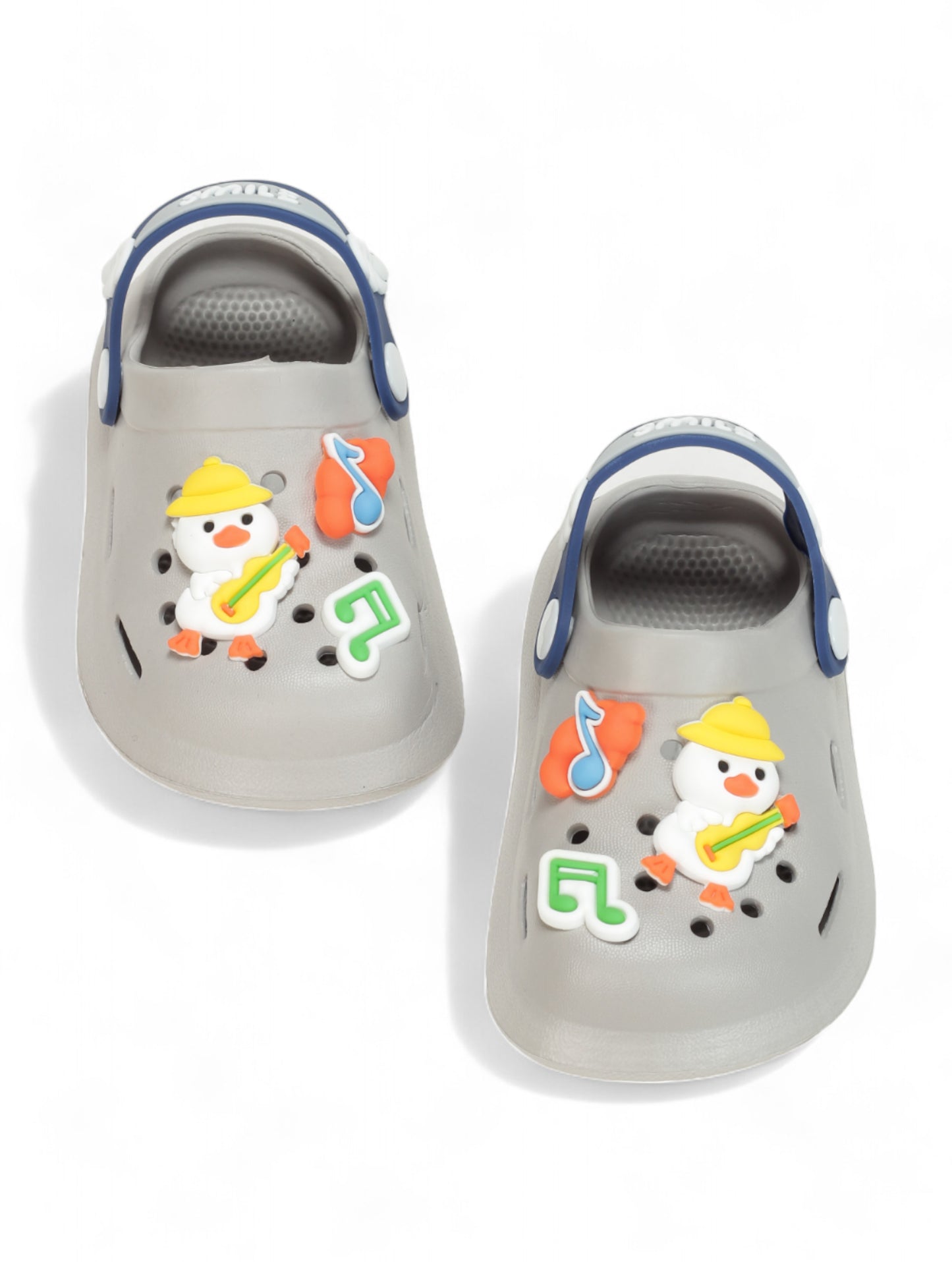 Duck Applique Anti-Slip Clogs - Grey