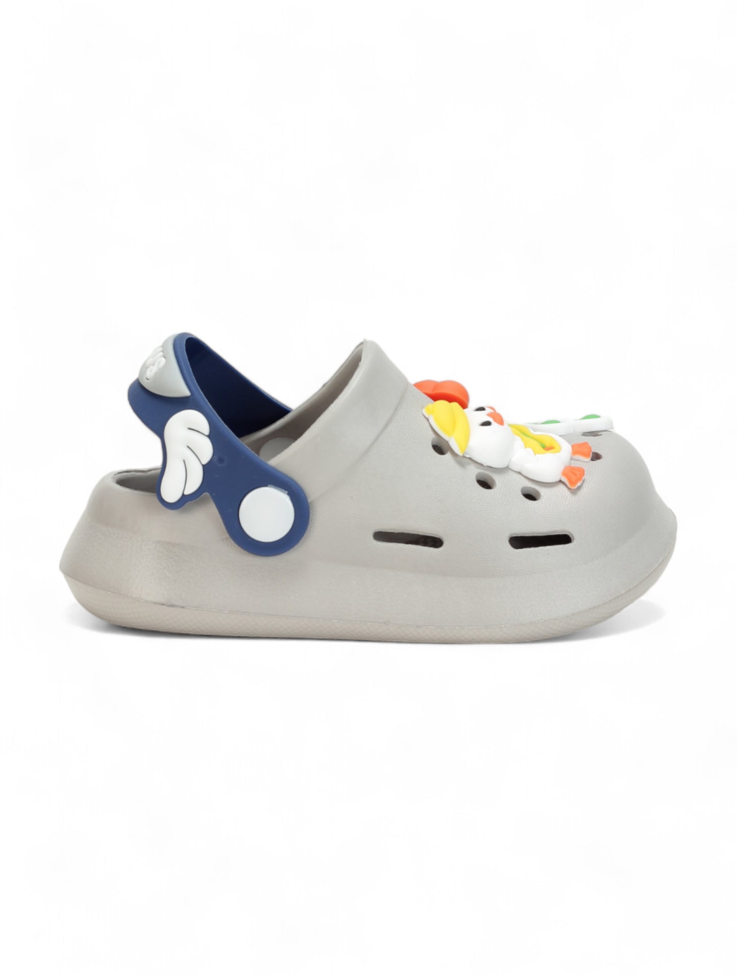 Duck Applique Anti-Slip Clogs - Grey