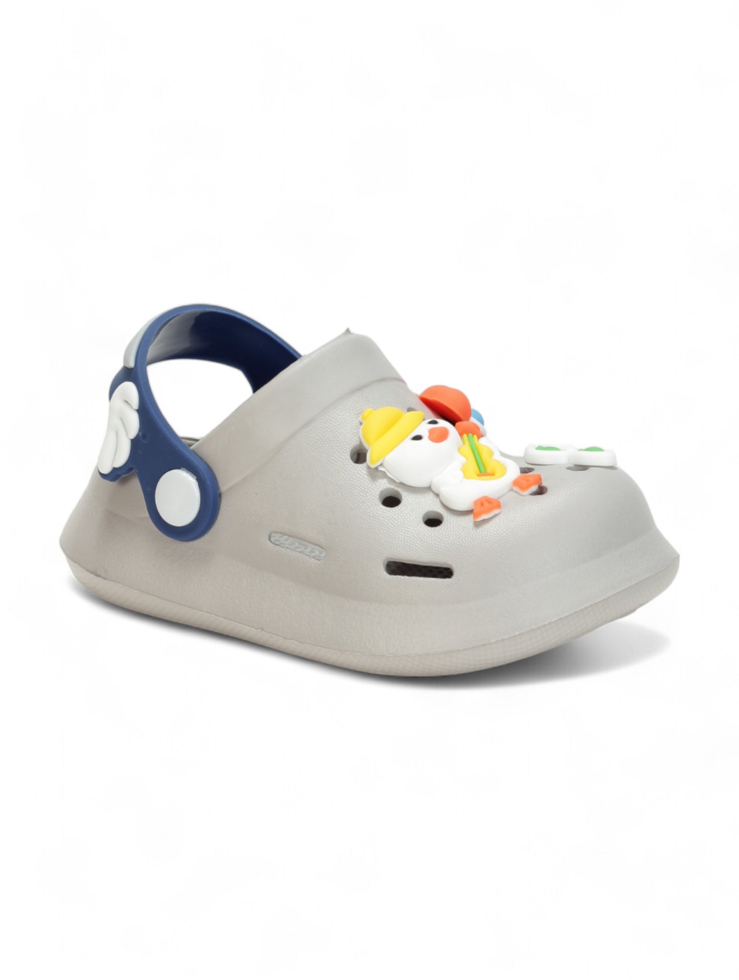 Duck Applique Anti-Slip Clogs - Grey