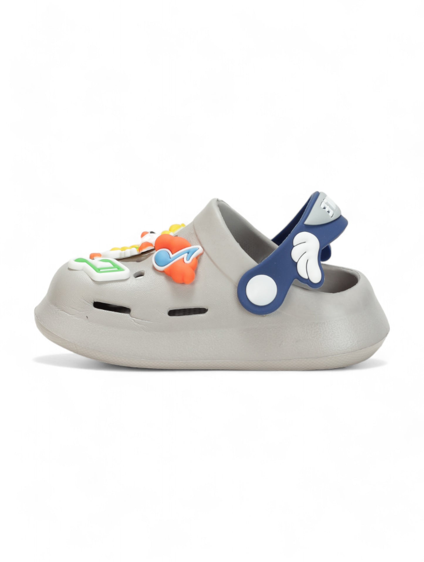 Duck Applique Anti-Slip Clogs - Grey