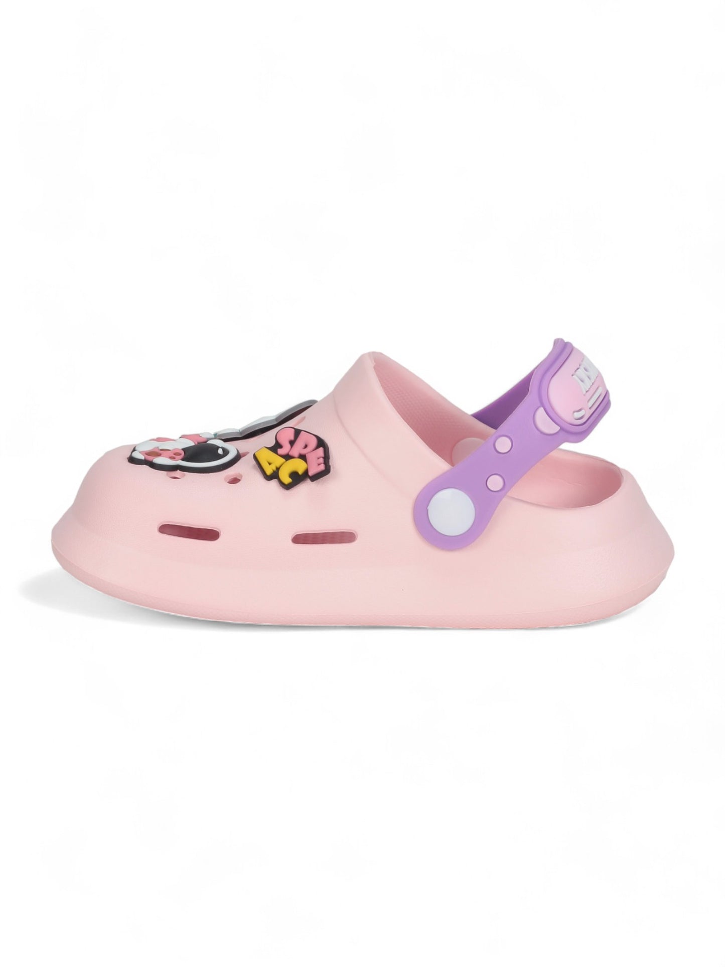 Astronaut Applique Anti-Slip Clogs - Pink