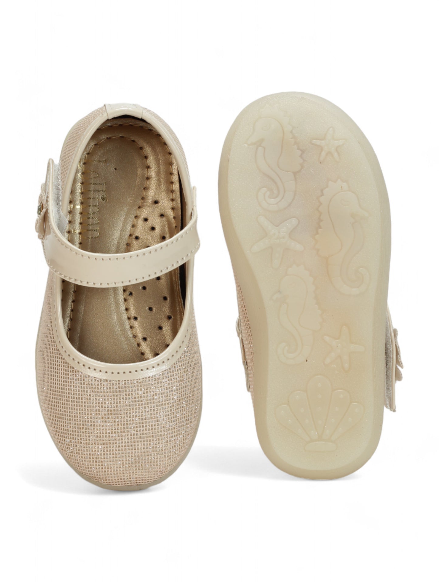 Bellies With Velcro Closure - Beige