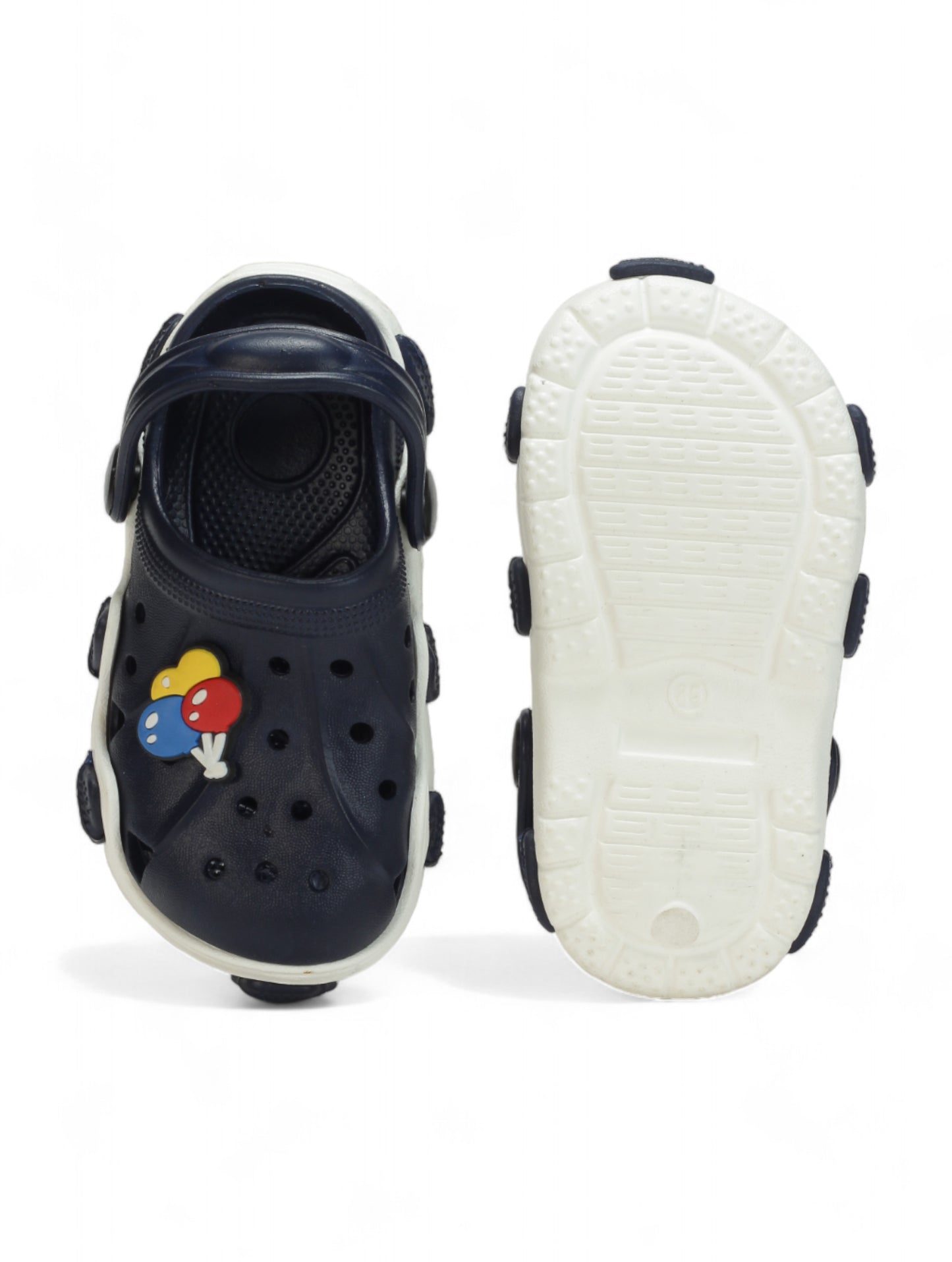 Balloon Applique Anti-Slip Clogs - Navy Blue