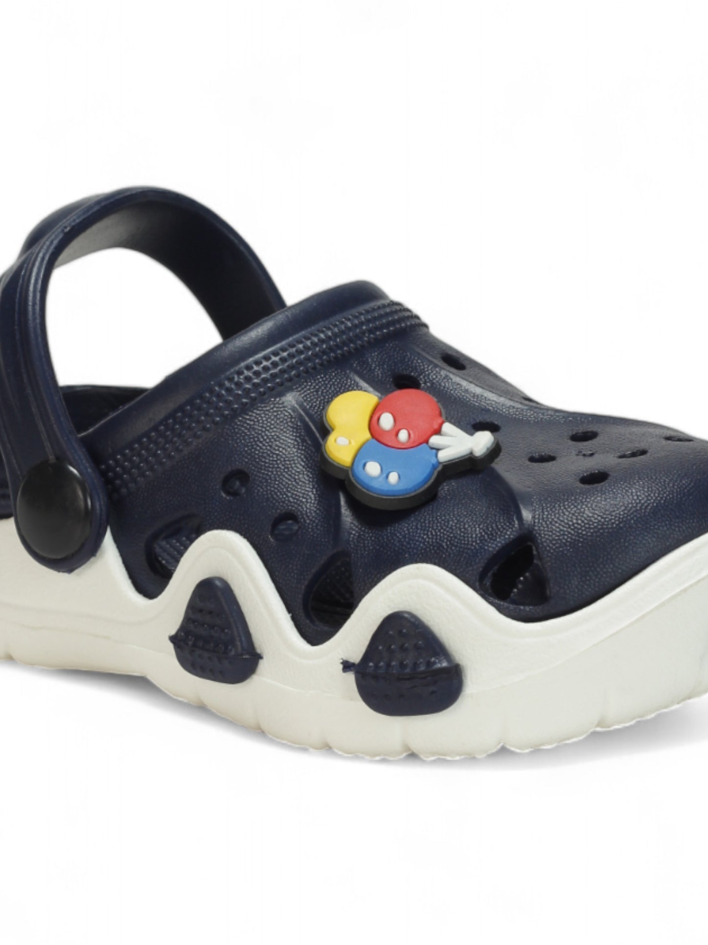 Balloon Applique Anti-Slip Clogs - Navy Blue