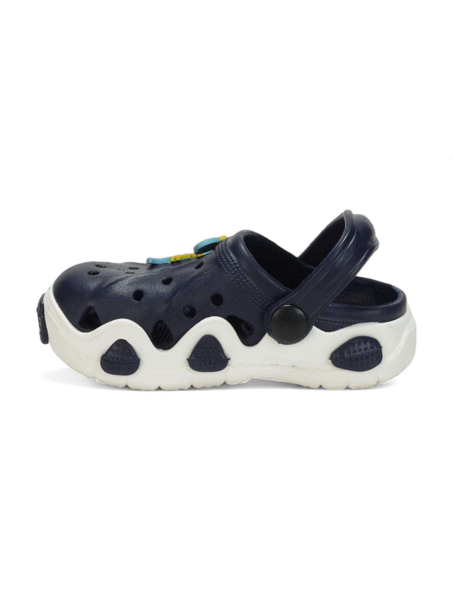 Dinosaur Applique Anti-Slip Clogs - Navy Blue