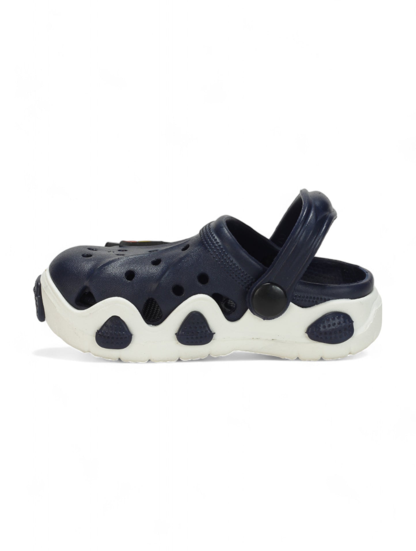 Ice Navy Blue Applique Anti-Slip Clogs - Navy Blue