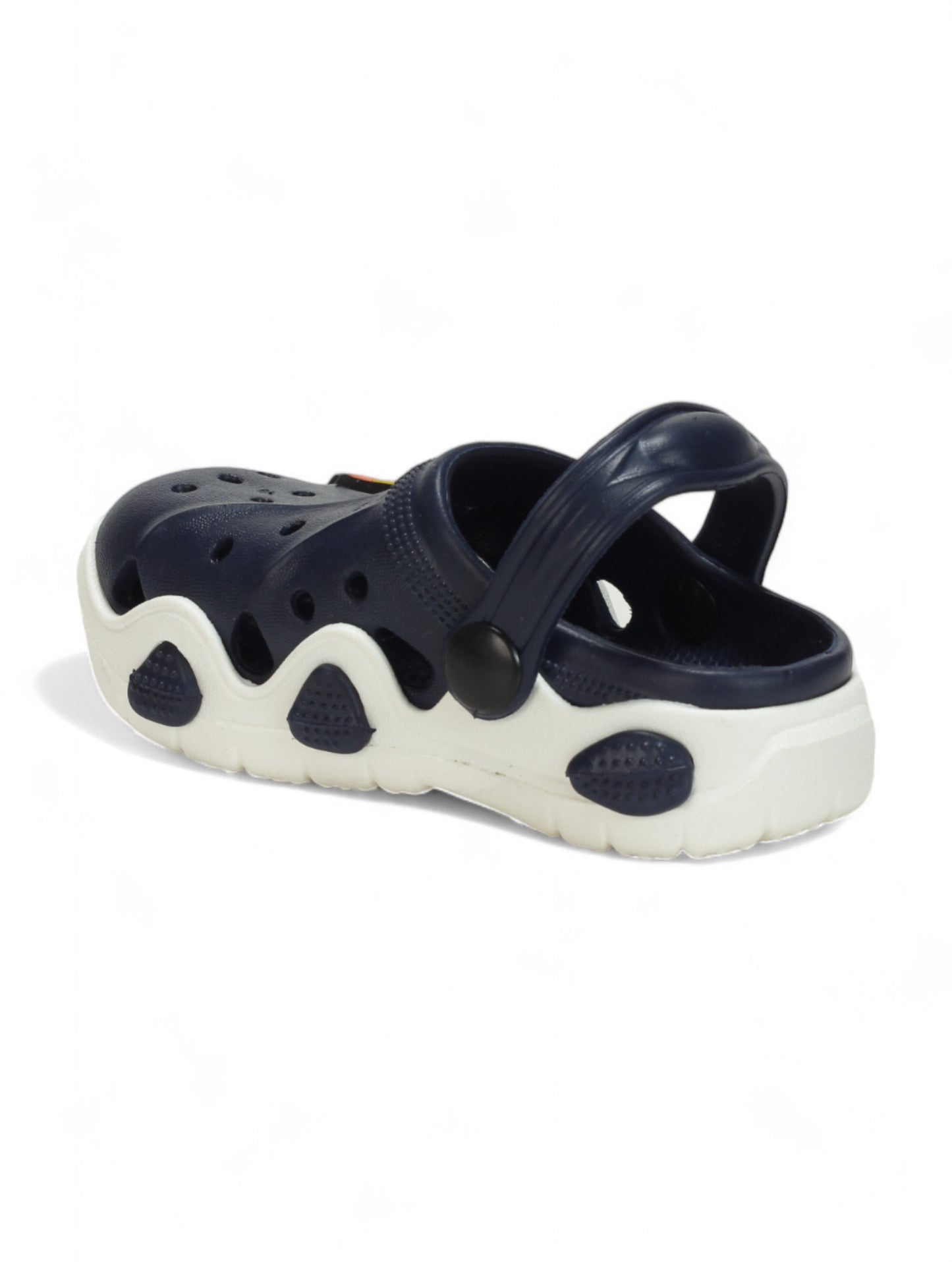 Ice Navy Blue Applique Anti-Slip Clogs - Navy Blue