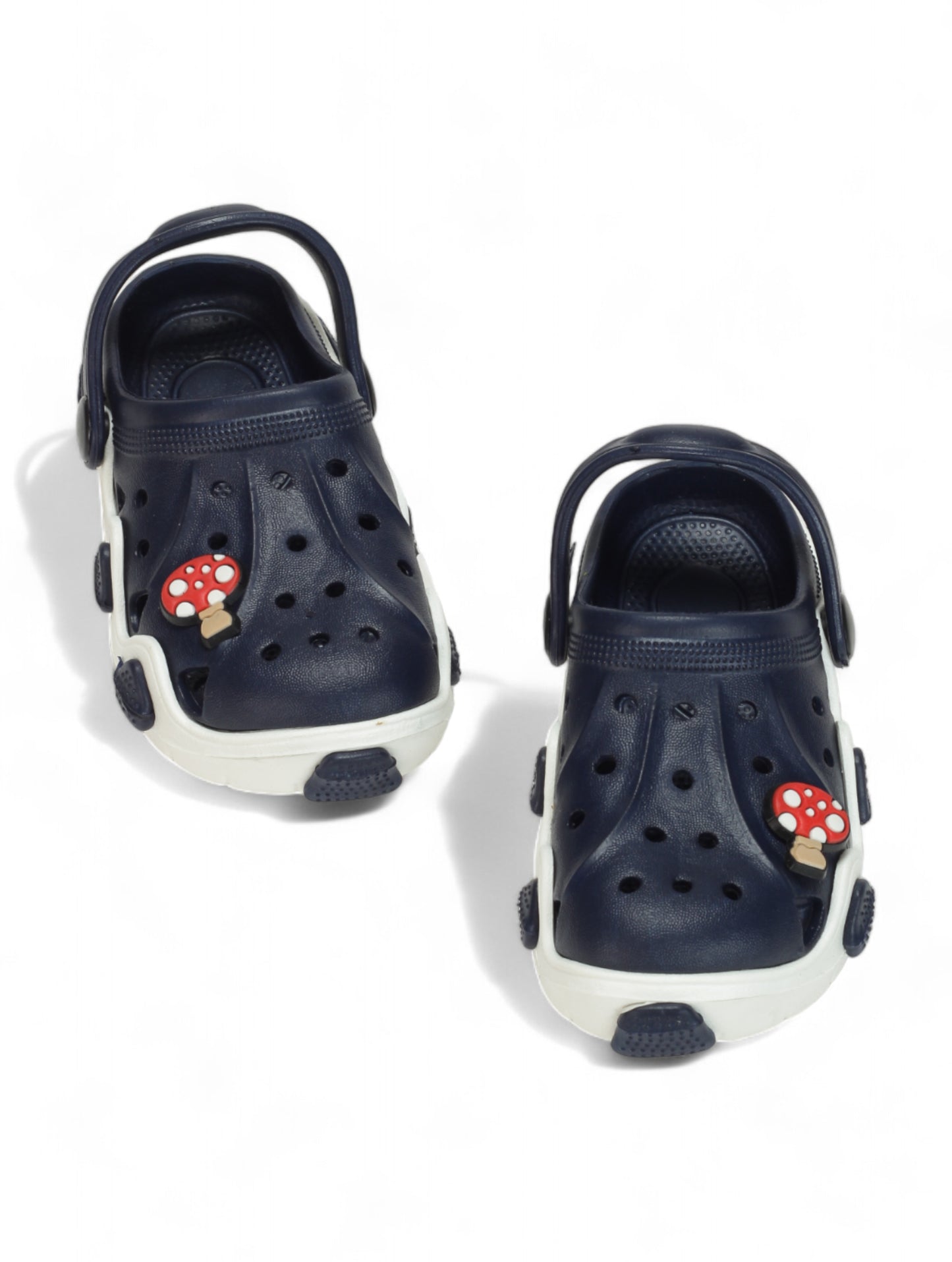 Mushroom Applique Anti-Slip Clogs - Navy Blue