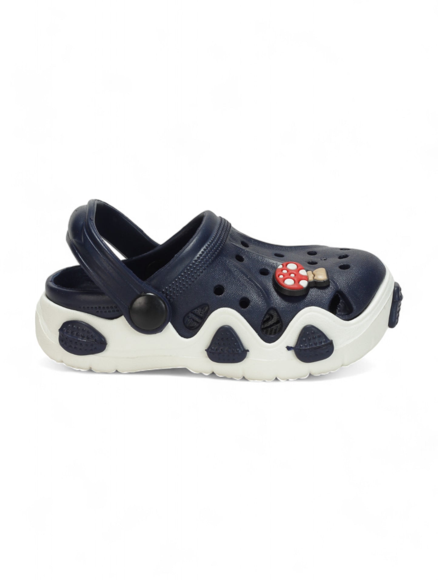Mushroom Applique Anti-Slip Clogs - Navy Blue