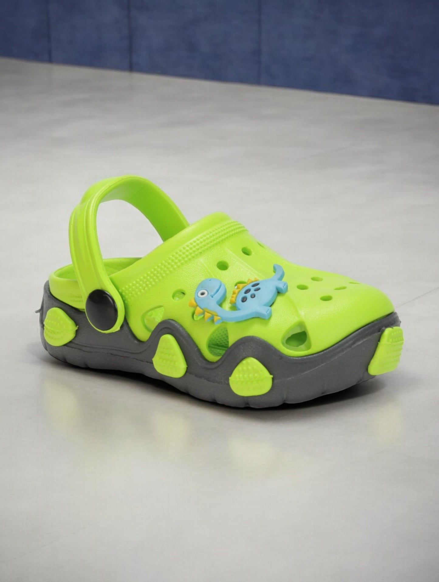 Dinosaur Applique Anti-Slip Clogs - Green