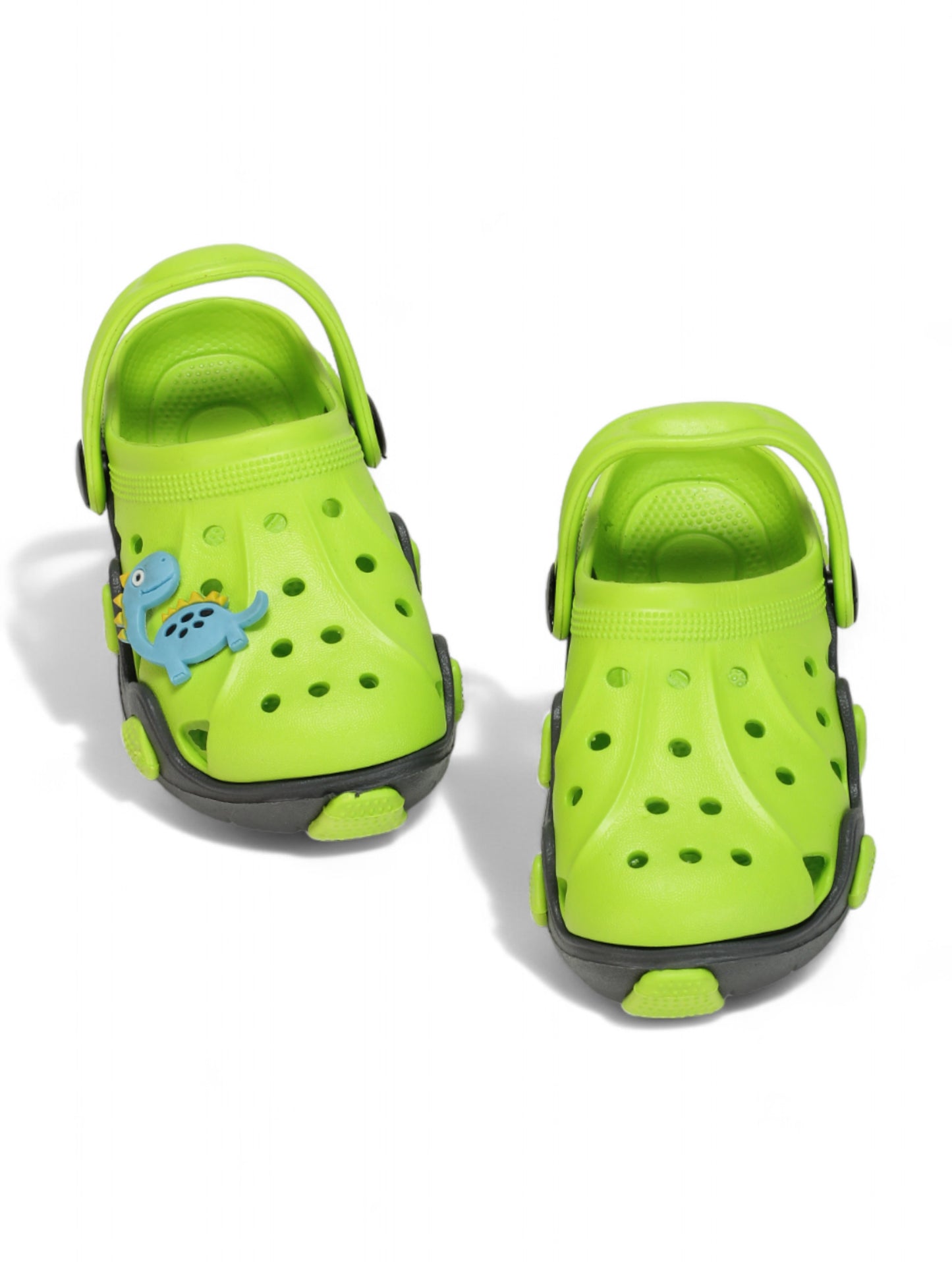 Dinosaur Applique Anti-Slip Clogs - Green