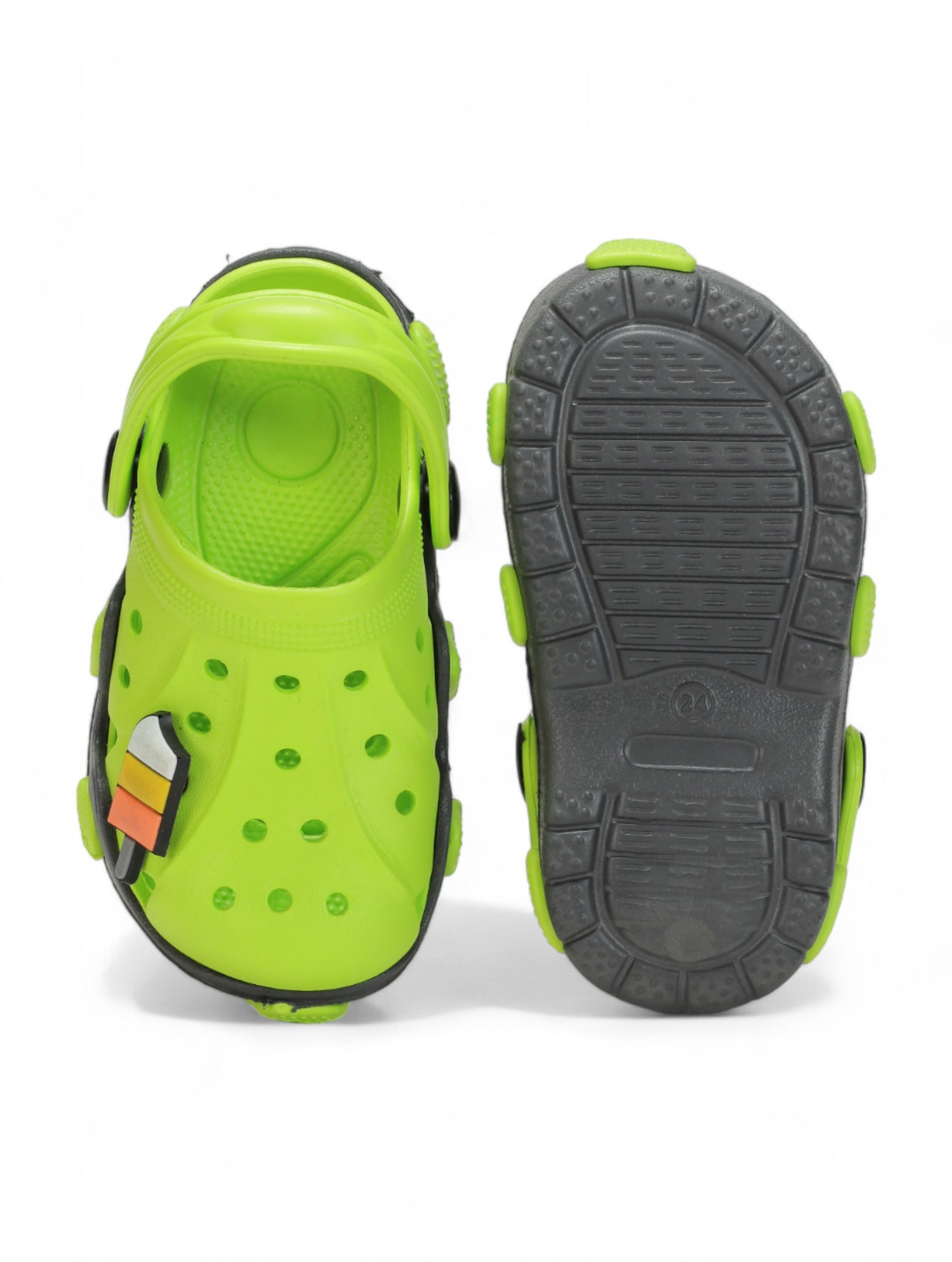 Ice Green Applique Anti-Slip Clogs - Green