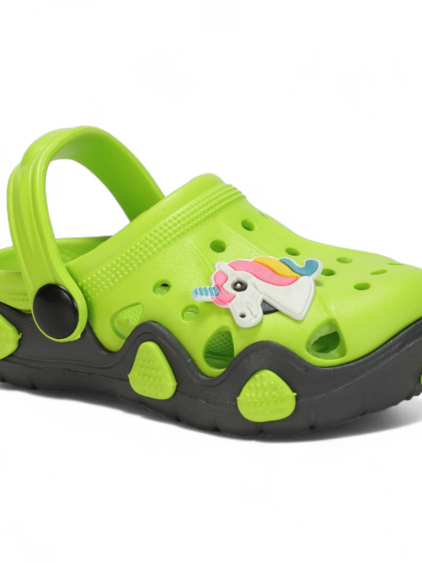 Unicorn Applique Anti-Slip Clogs - Green