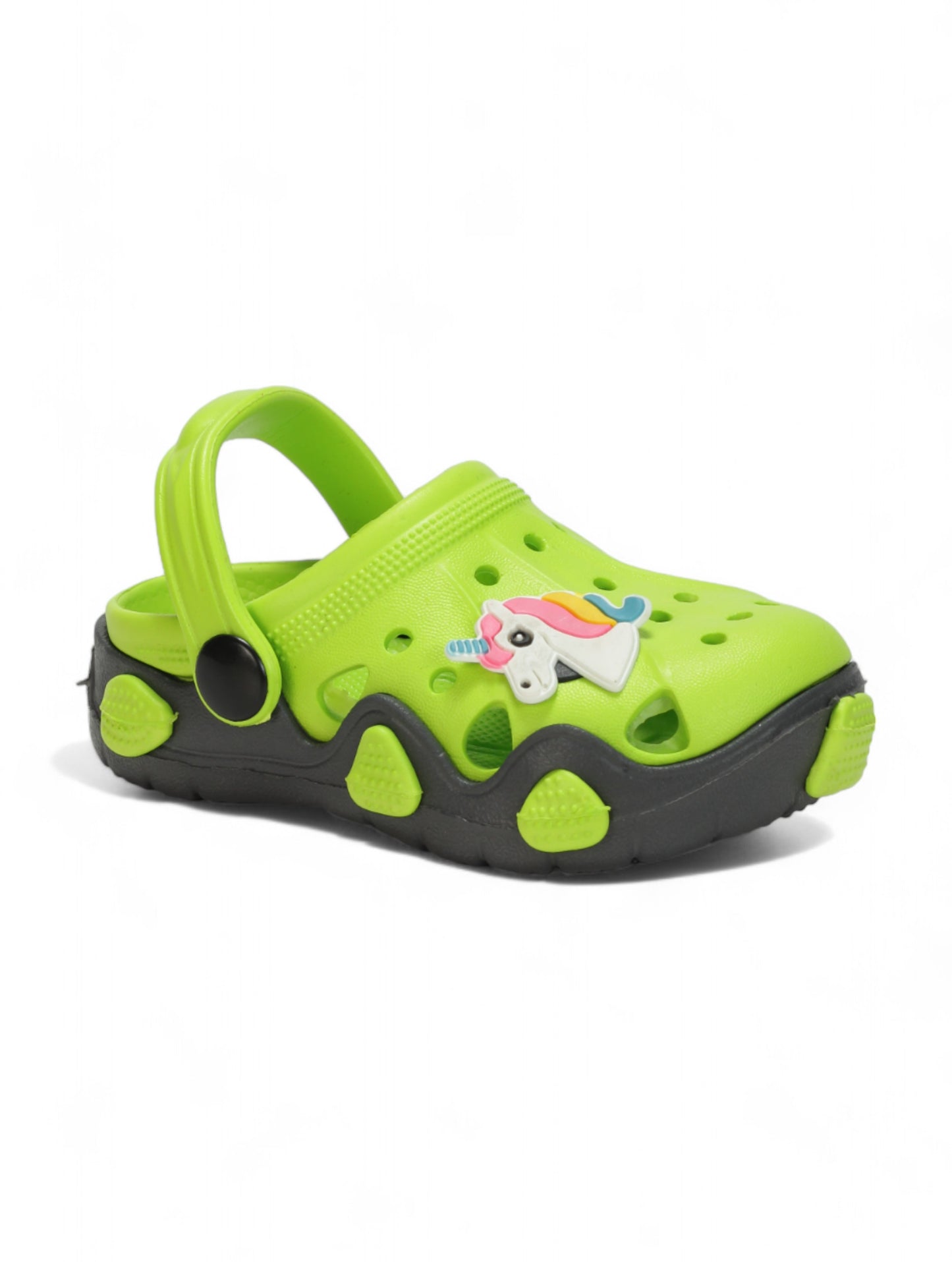 Unicorn Applique Anti-Slip Clogs - Green