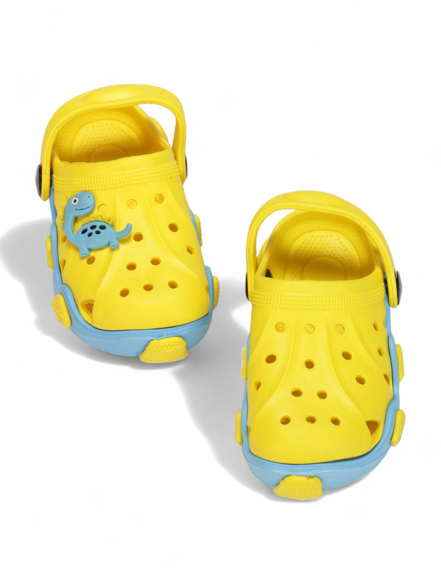 Dinosaur Applique Anti-Slip Clogs - Yellow