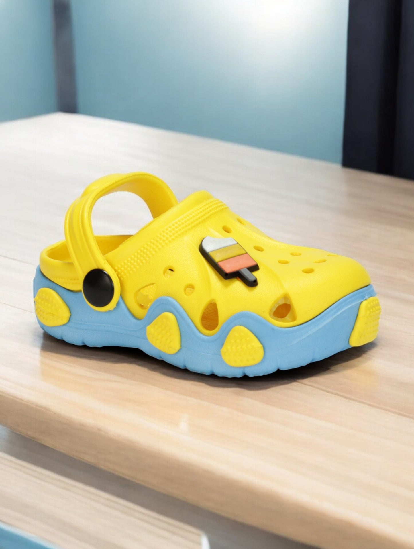 Ice Yellow Applique Anti-Slip Clogs - Yellow