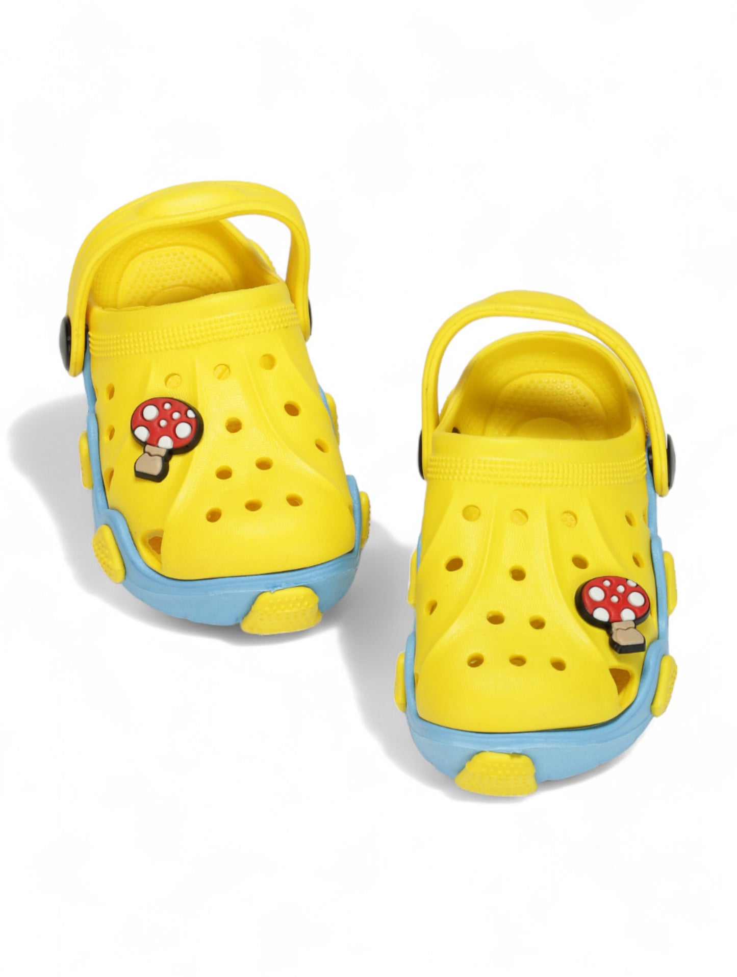 Mushroom Applique Anti-Slip Clogs - Yellow