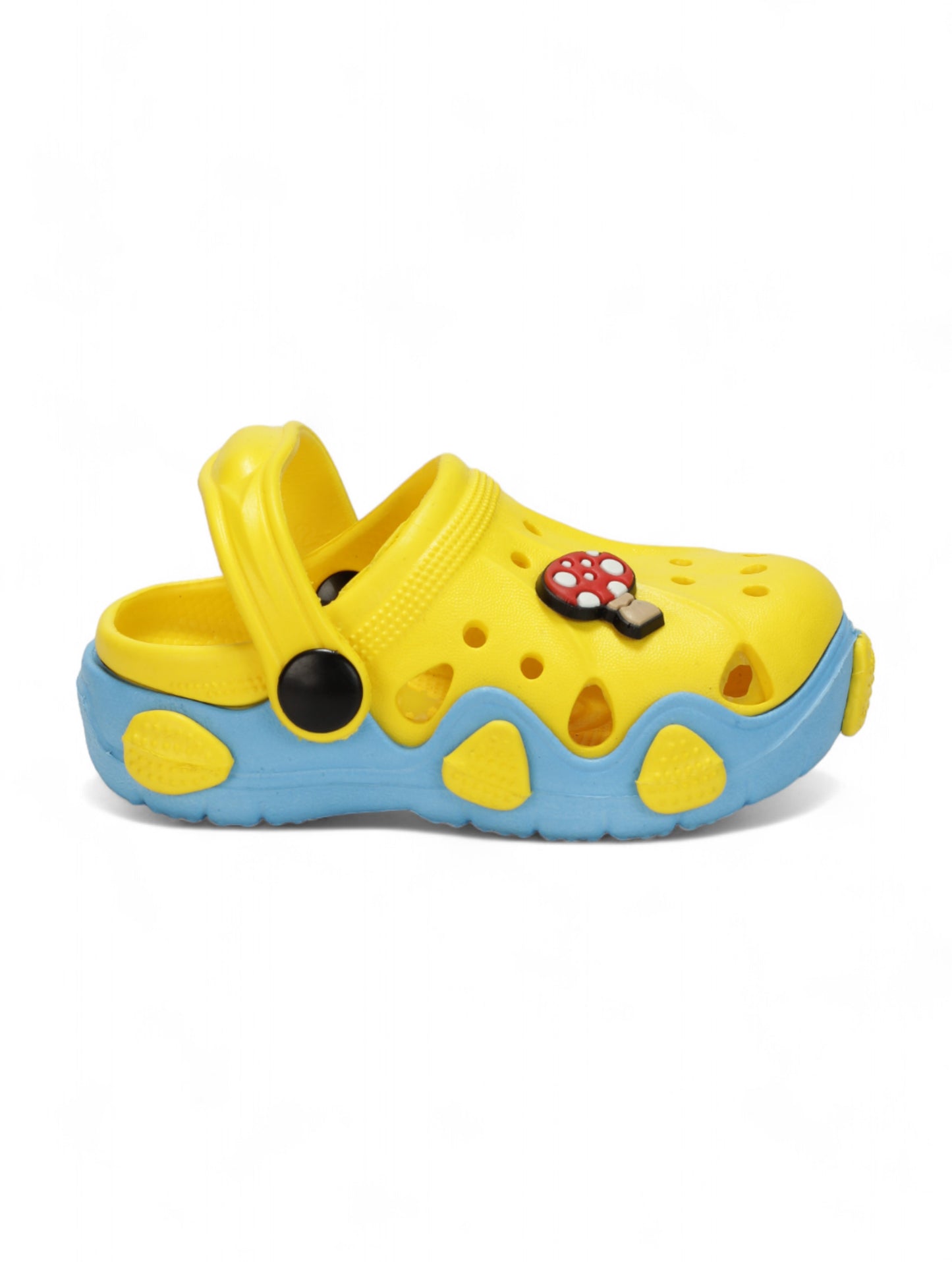 Mushroom Applique Anti-Slip Clogs - Yellow