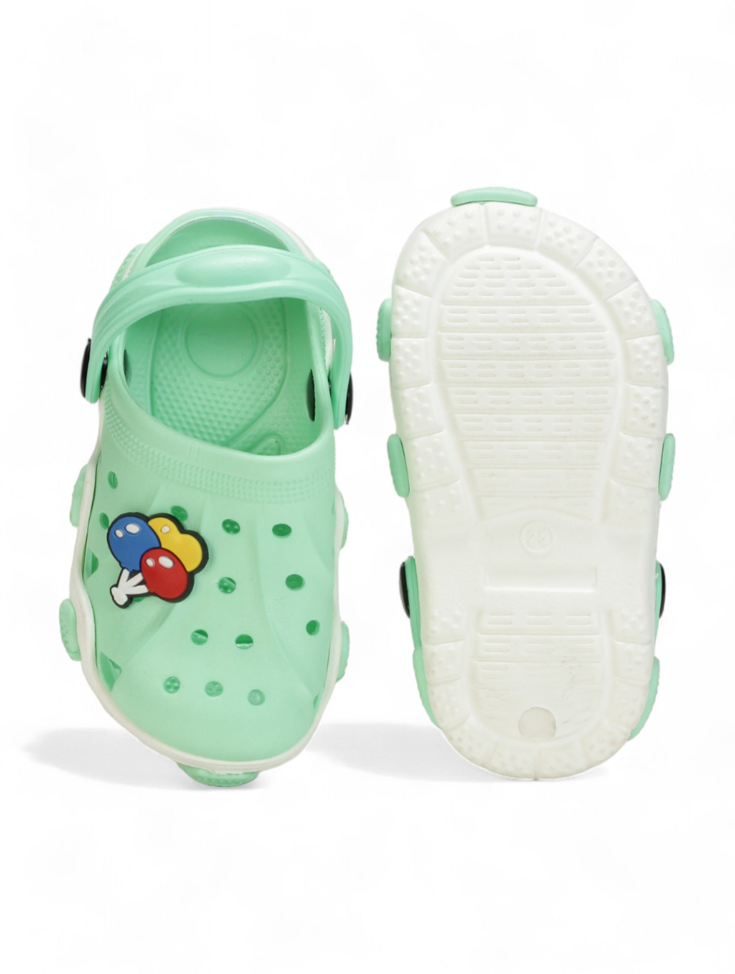 Balloon Applique Anti-Slip Clogs - Green