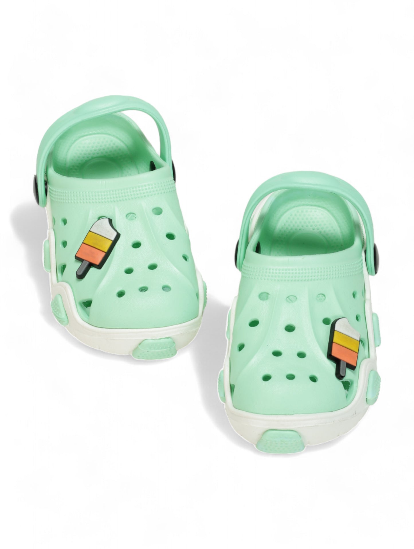 Ice Green Applique Anti-Slip Clogs - Green