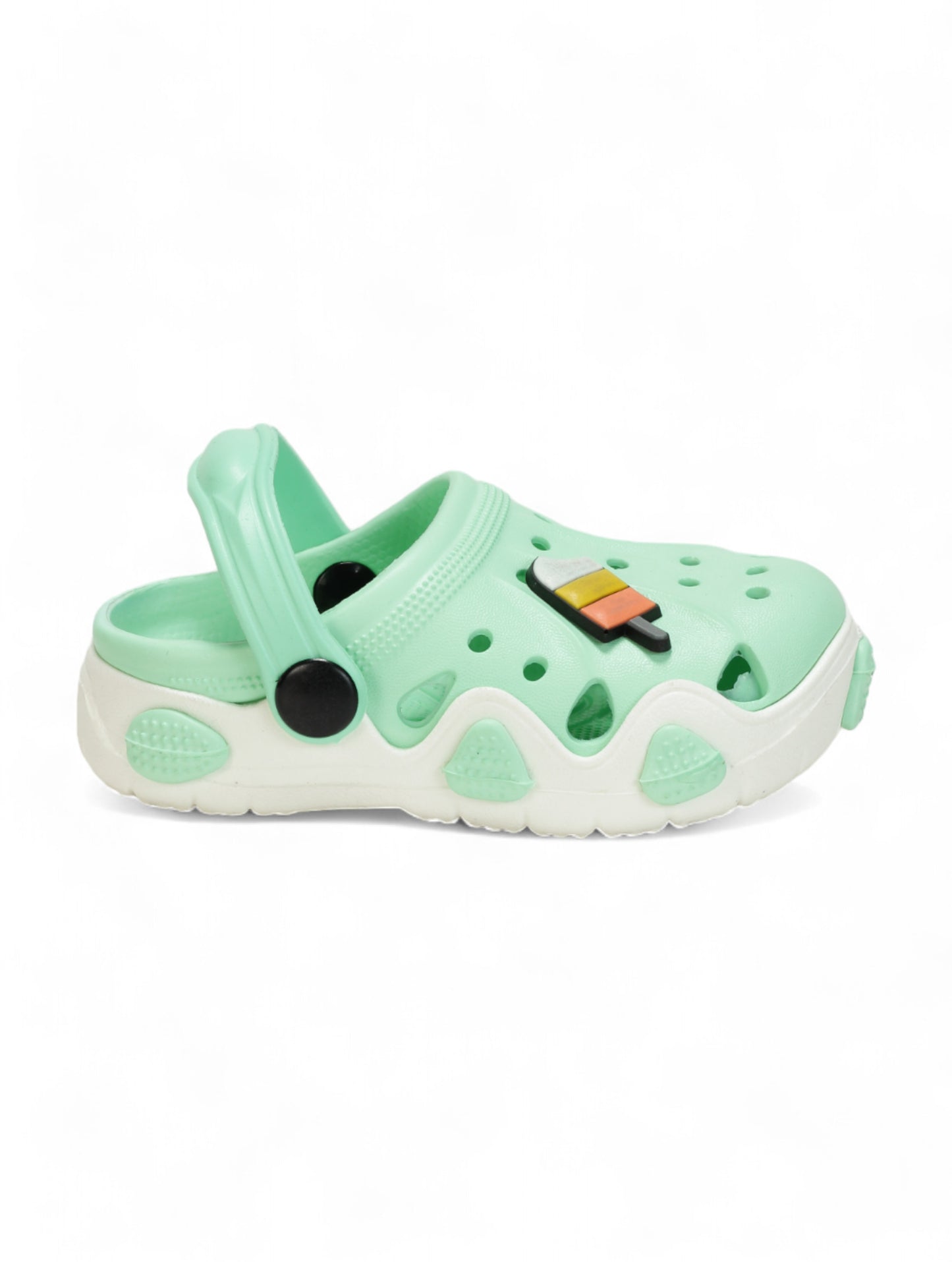Ice Green Applique Anti-Slip Clogs - Green