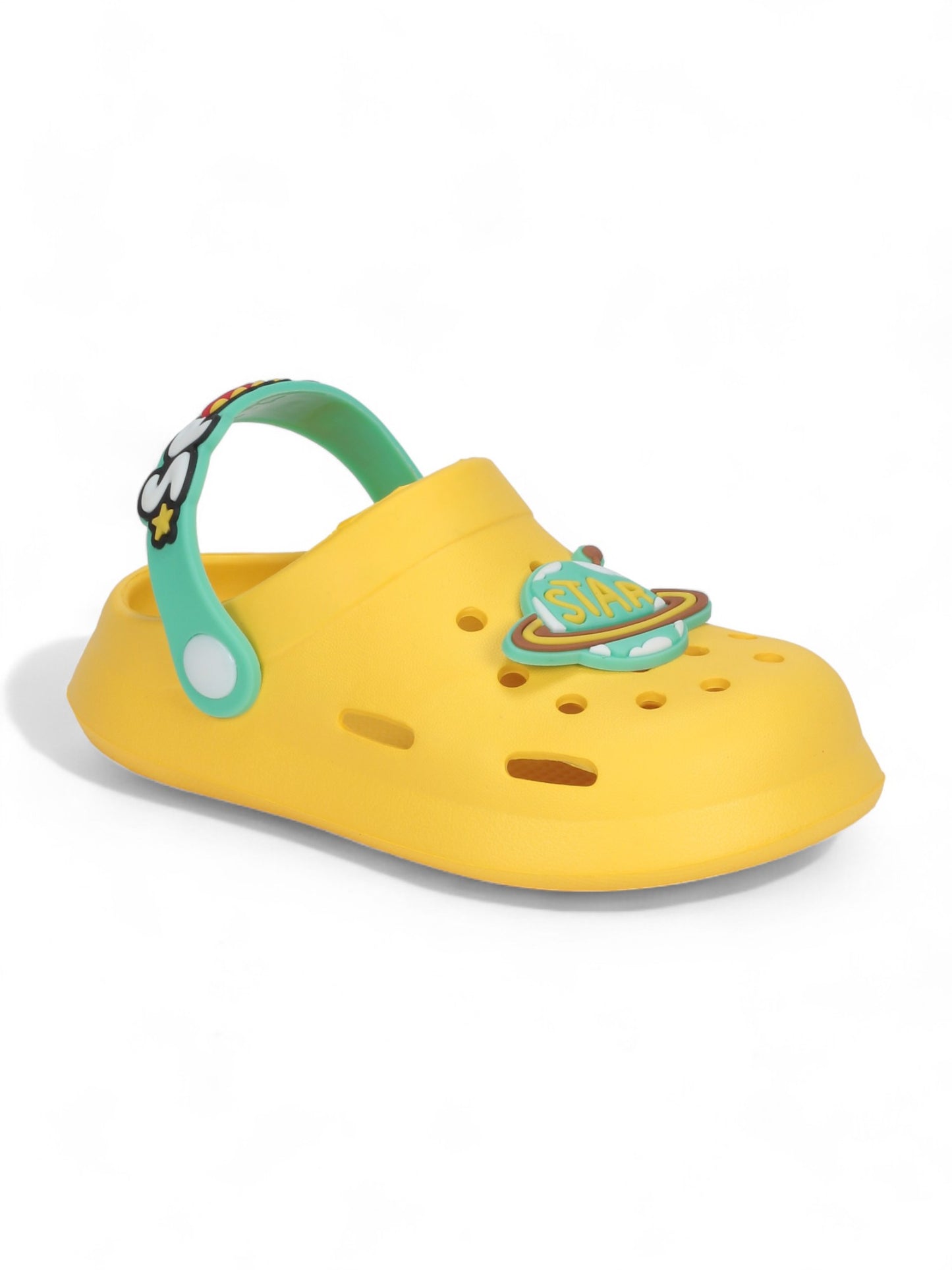 Space Astronaut Applique Anti-Slip Clogs - Yellow