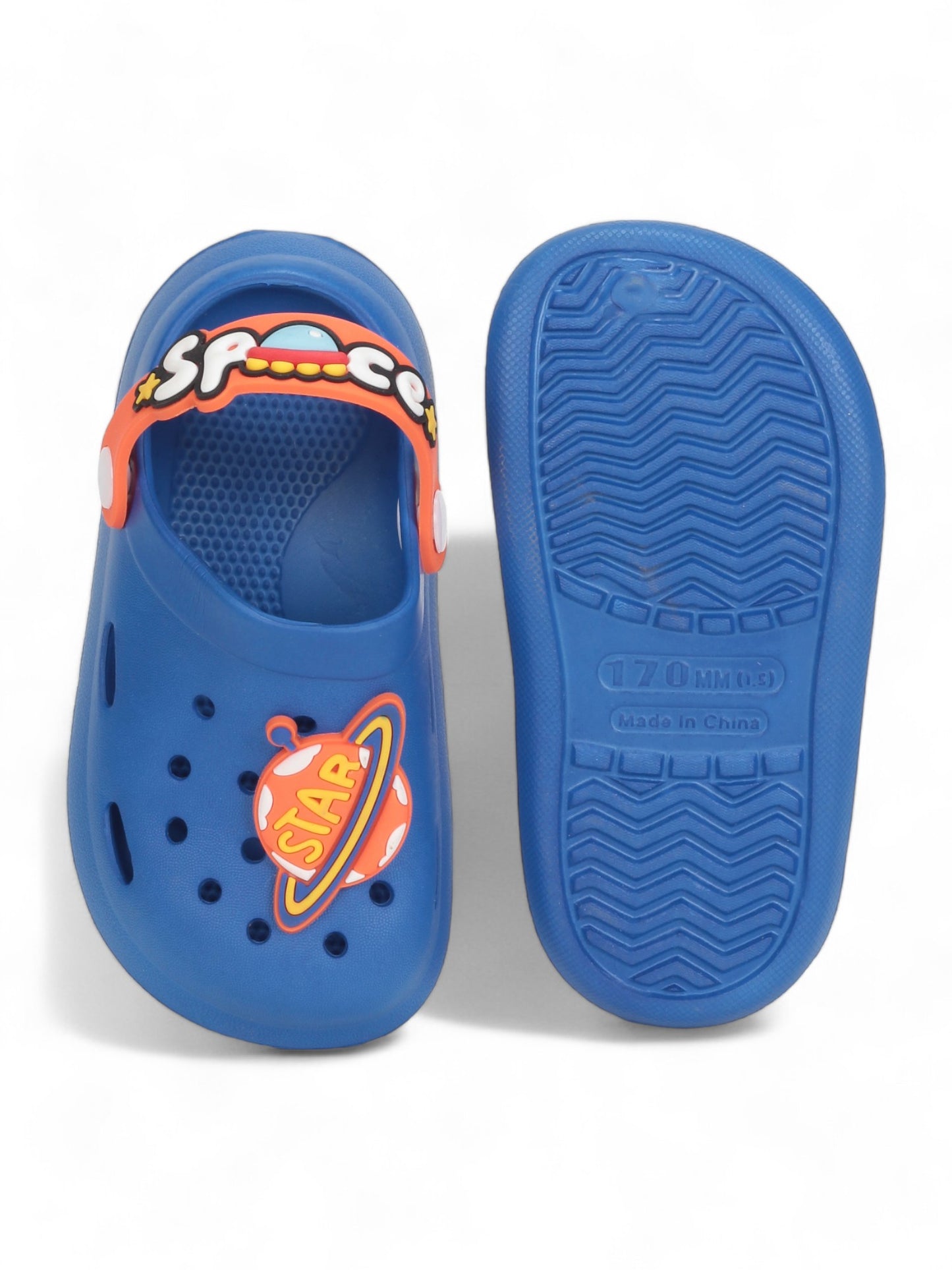 Space Astronaut Applique Anti-Slip Clogs - Navy Blue