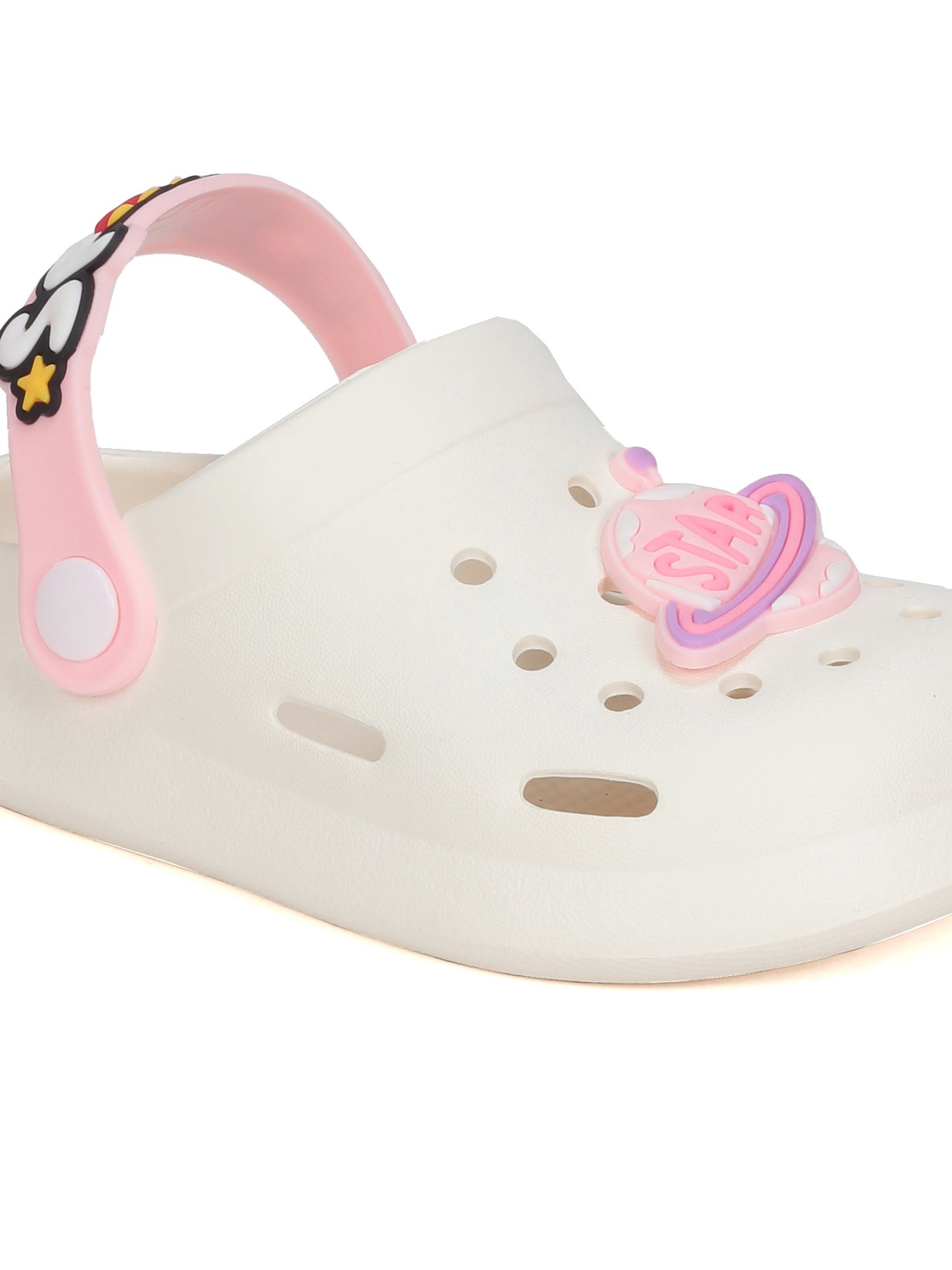 Space Astronaut Applique Anti-Slip Clogs - Cream
