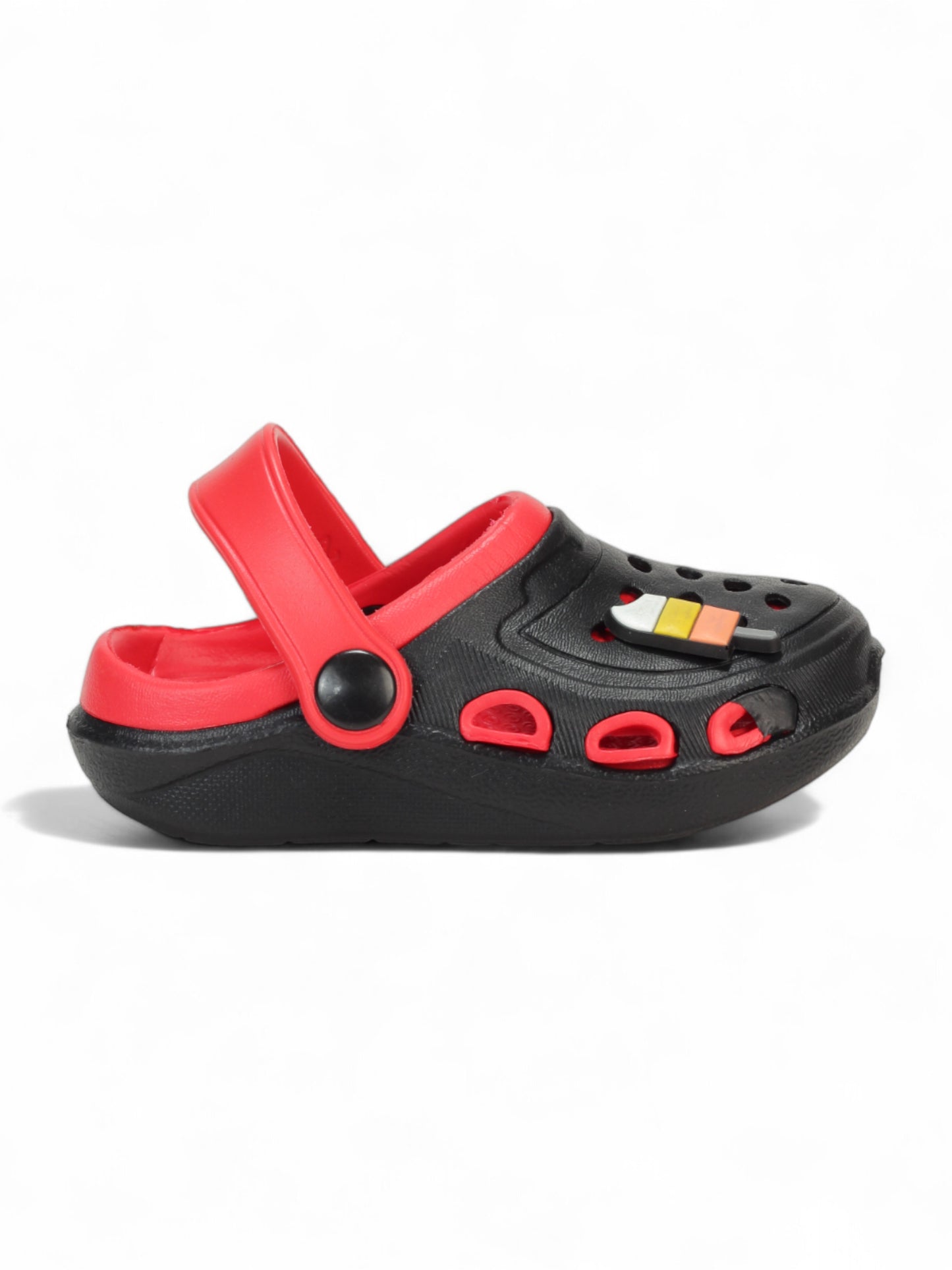 Ice Black Applique Anti-Slip Clogs - Black