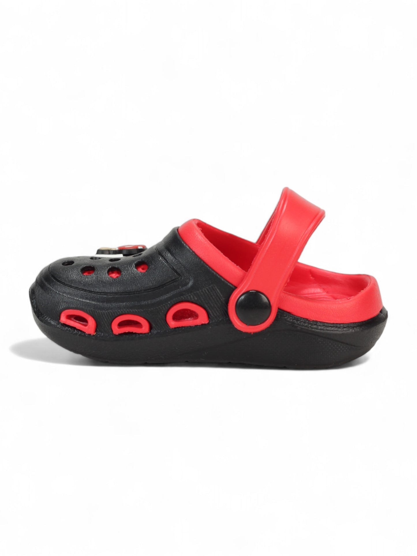 Mushroom Applique Anti-Slip Clogs - Black