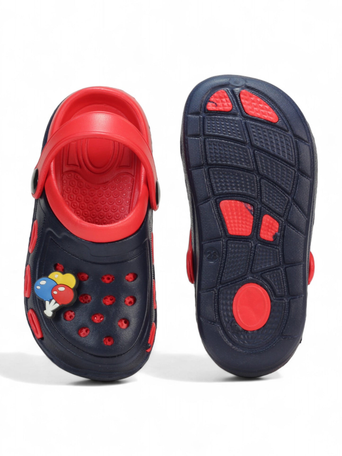Balloon Applique Anti-Slip Clogs - Navy Blue