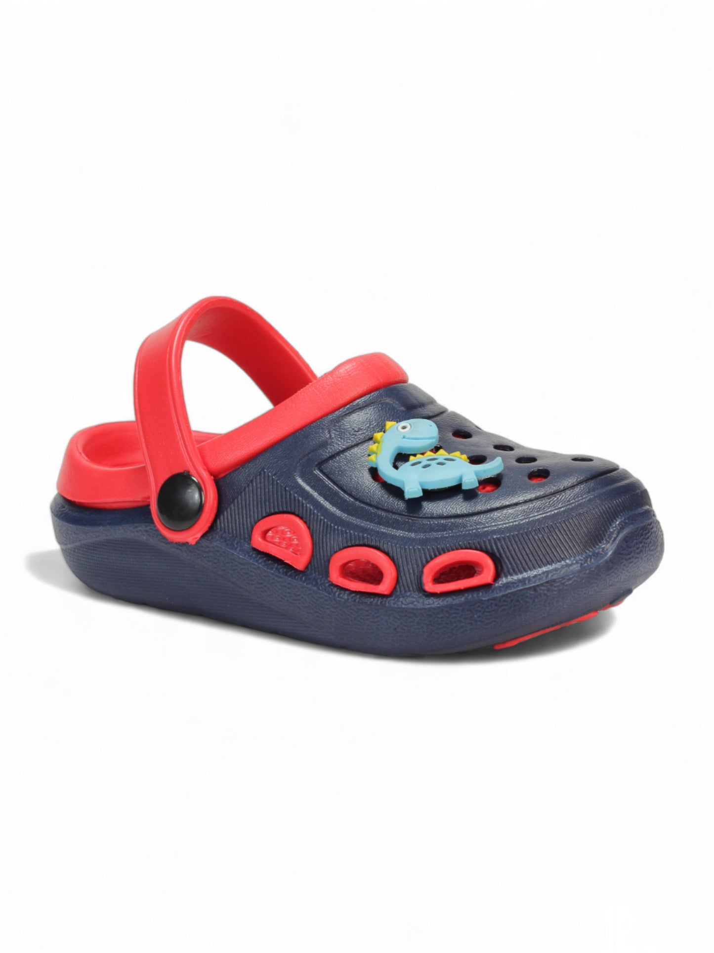 Dinosaur Applique Anti-Slip Clogs - Navy Blue