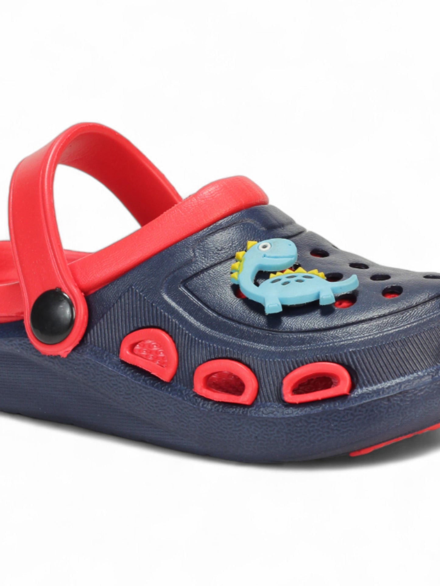 Dinosaur Applique Anti-Slip Clogs - Navy Blue