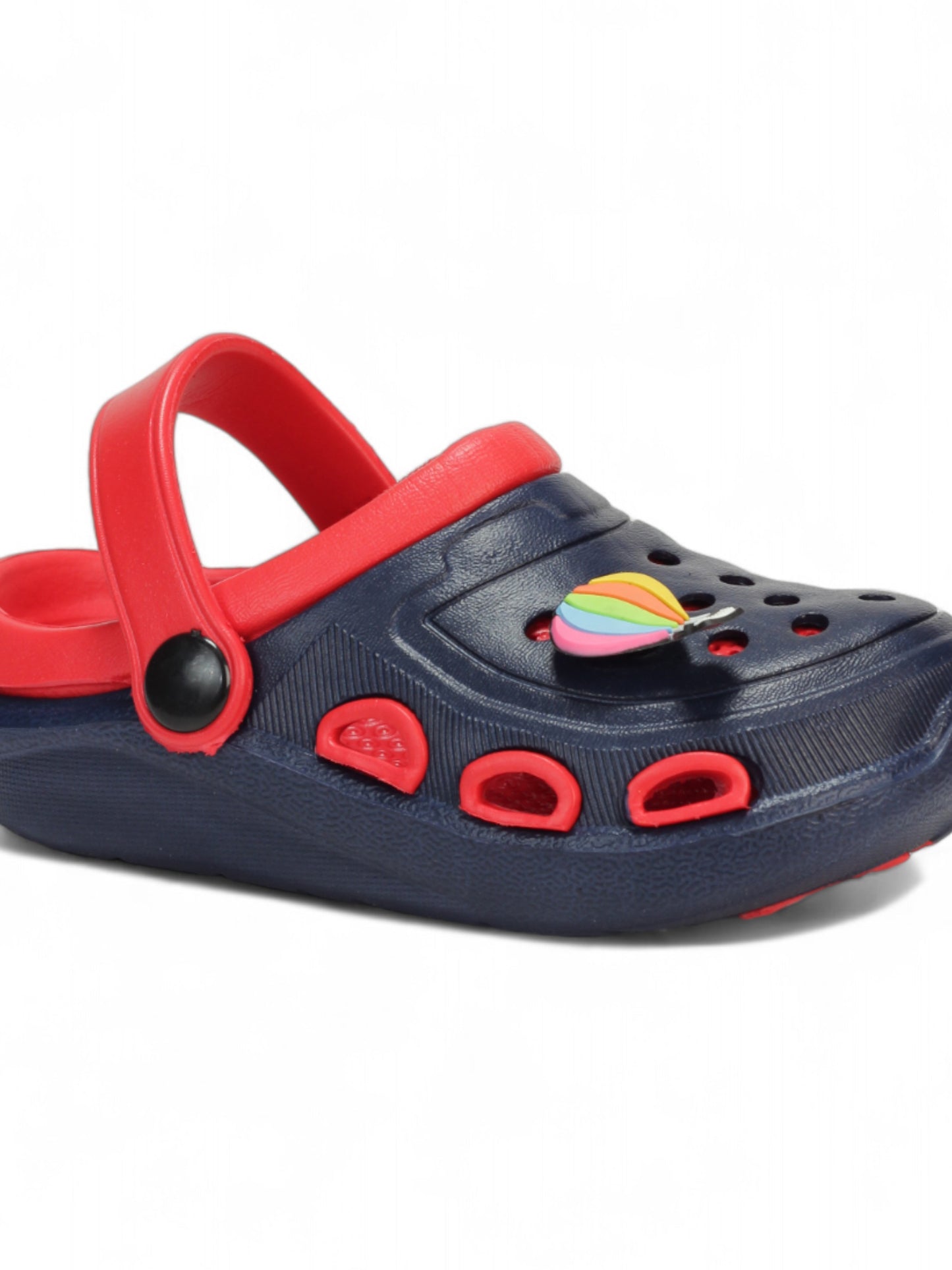 Hot Air Balloon Applique Anti-Slip Clogs - Navy Blue